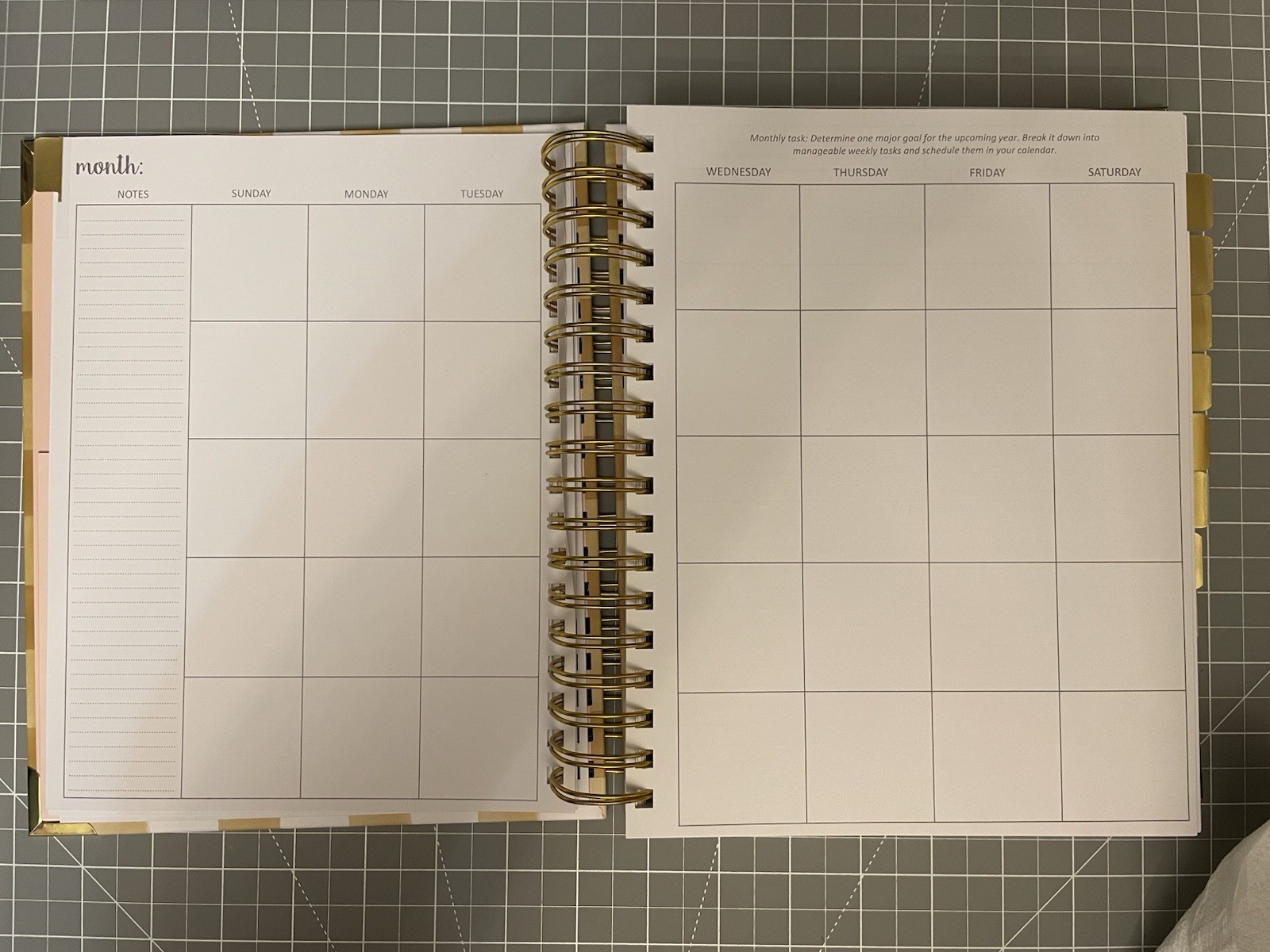 Prayerful Planner Undated Classic 7.5”x 9.5” Spiral Bound Yellow Gingham NIB