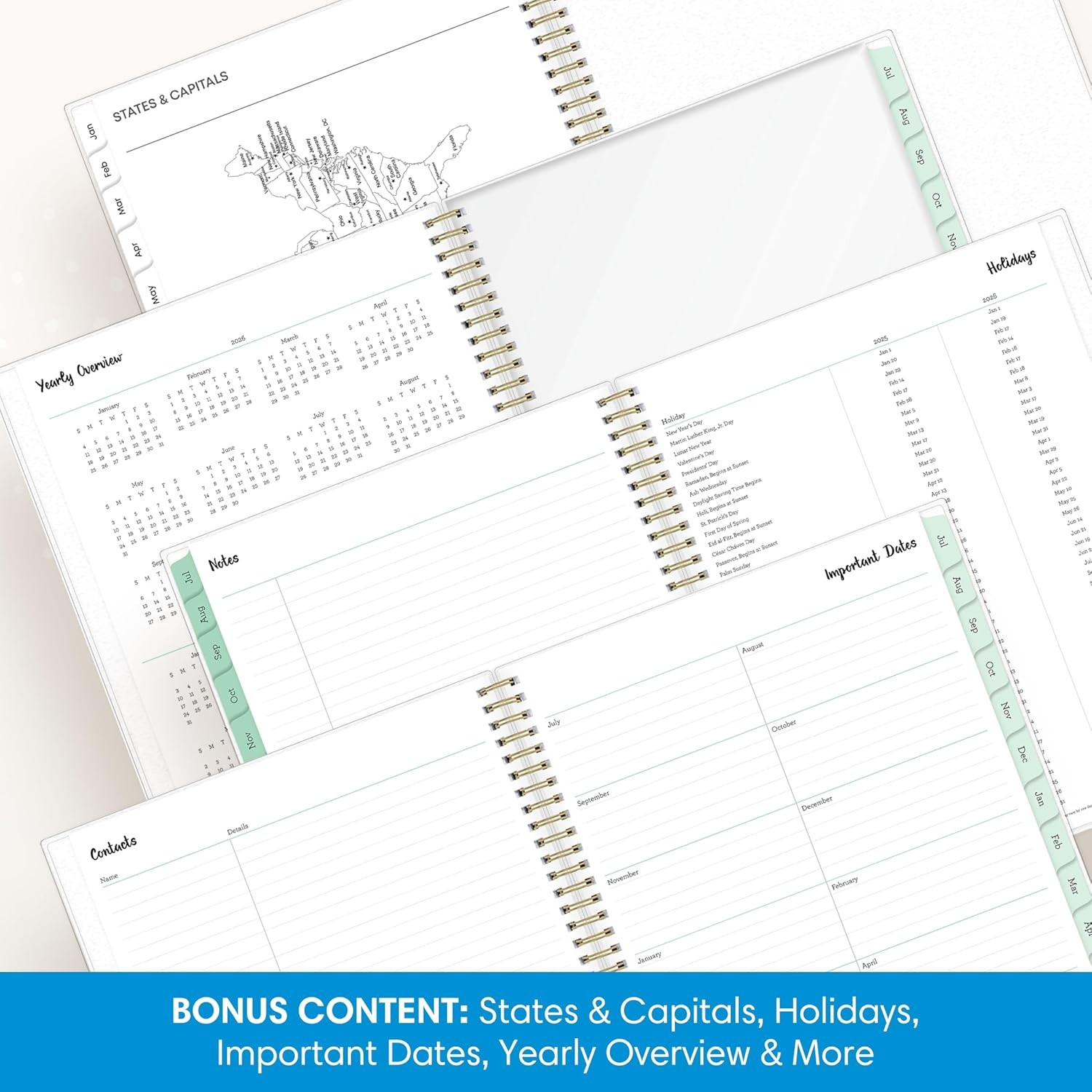 Blue Sky 2026-2027 Weekly and Monthly Academic Year Planner Calendar, July 2026