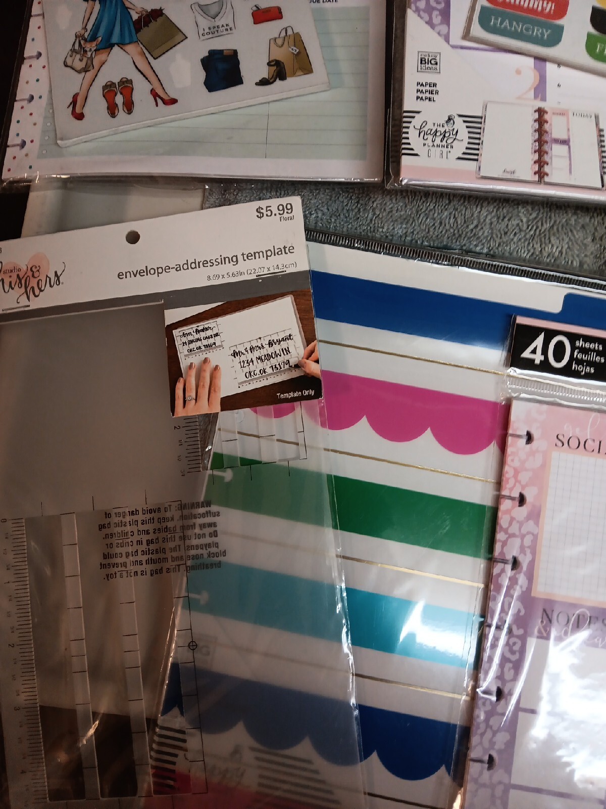 Happy Planner, Agenda 52, Big Idea Sticker Books And Tape 15 Pcs