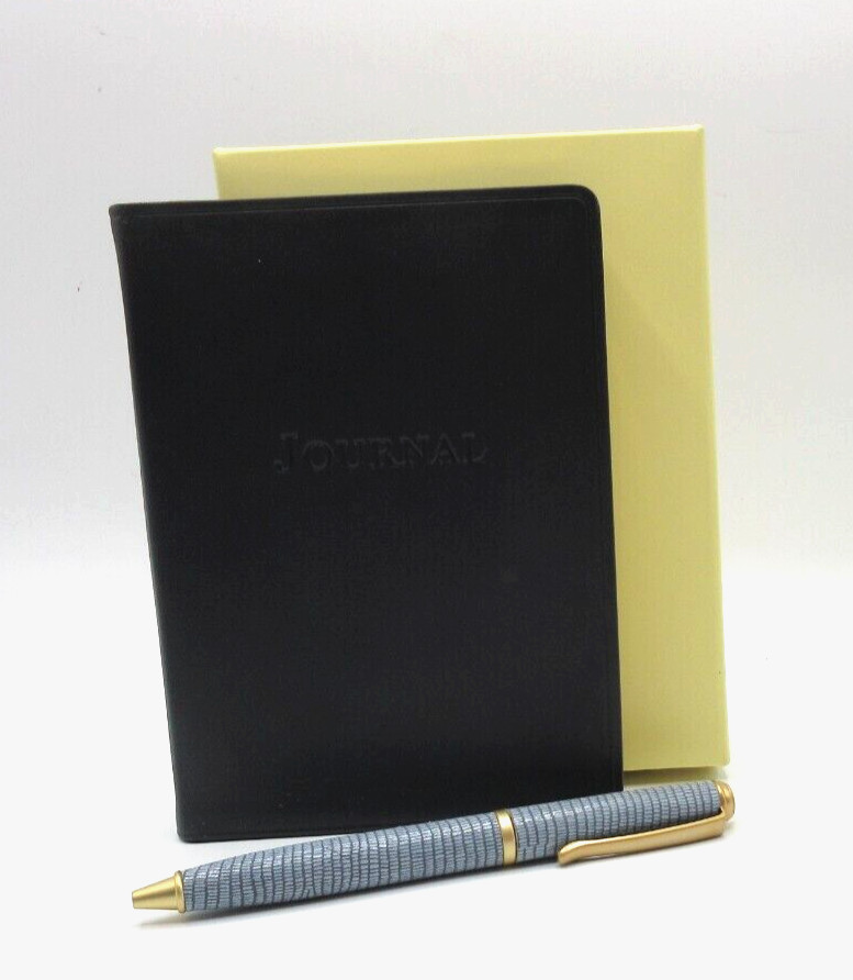 Full Grain Leather Journal 4×6″ 240 Lined Pages Graphic Image $60 NAVY