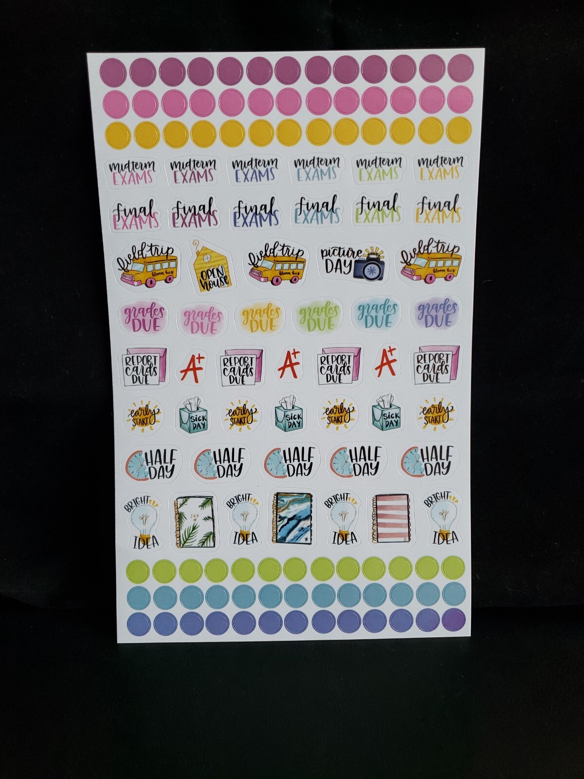 Bloom Daily Planner Teacher Sticker Pack 6 Sheets 430+ Stickers Weekly Monthly