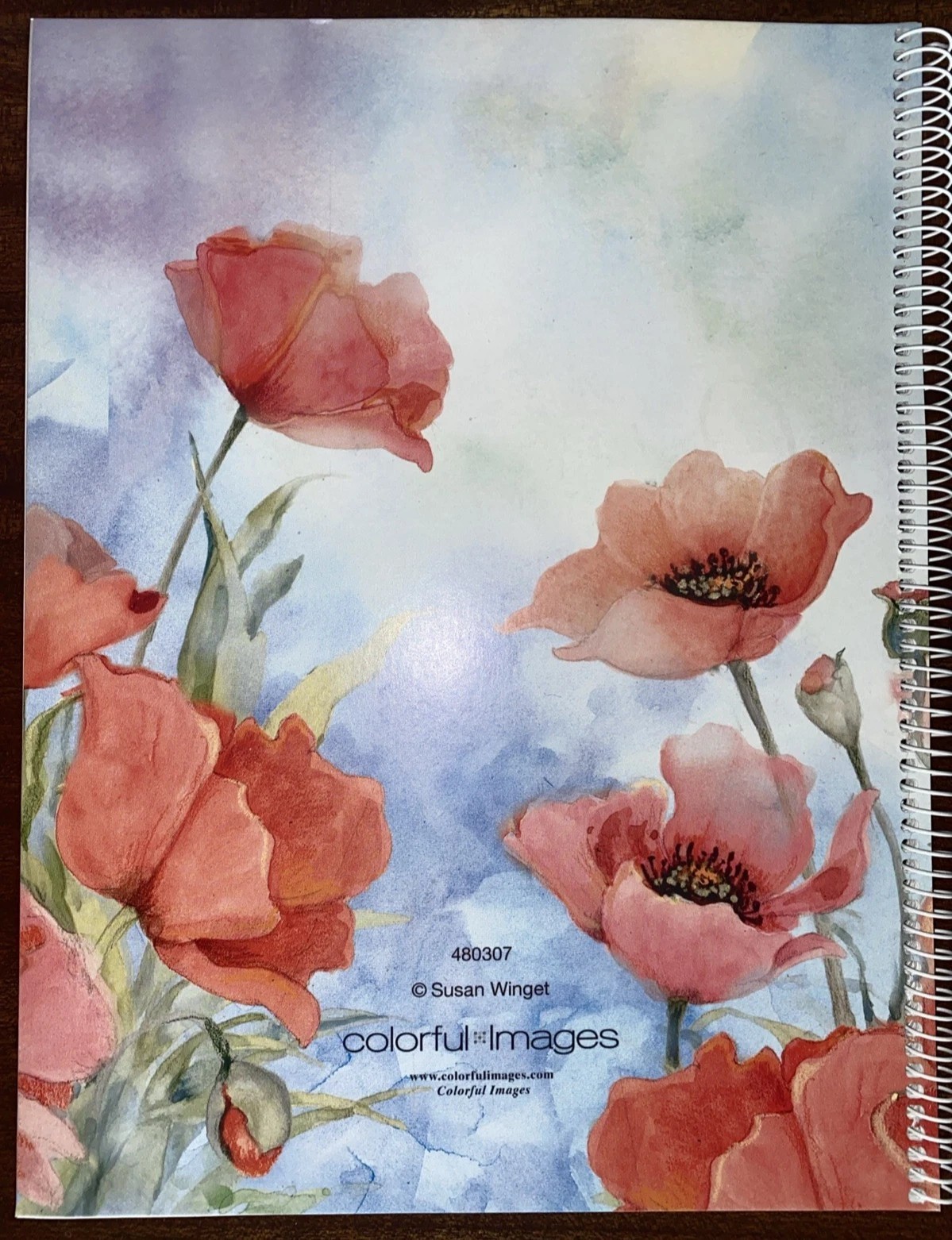 12 Month Bill Paying Organizer Colorful Images 14 Pages Pockets Poppies FREESHIP