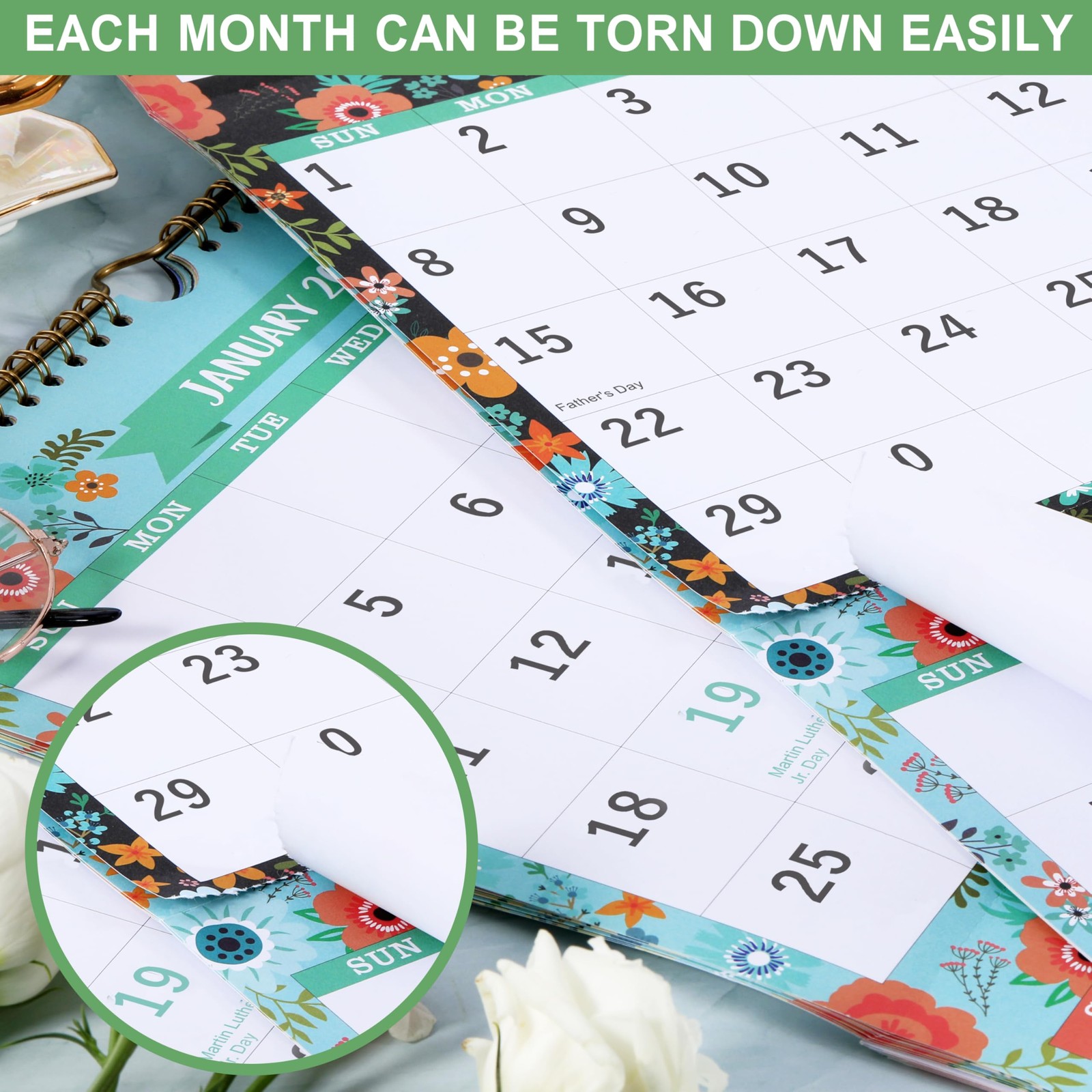 Calendar 2026-2027 – MAY 2026 – JUNE 2027, 3 Month Display Black