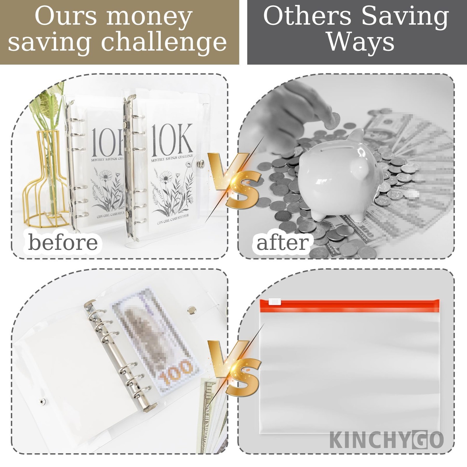 5K 10K 25K Envelope Challenge Budget Planner Money Saving Cash Challenge Book