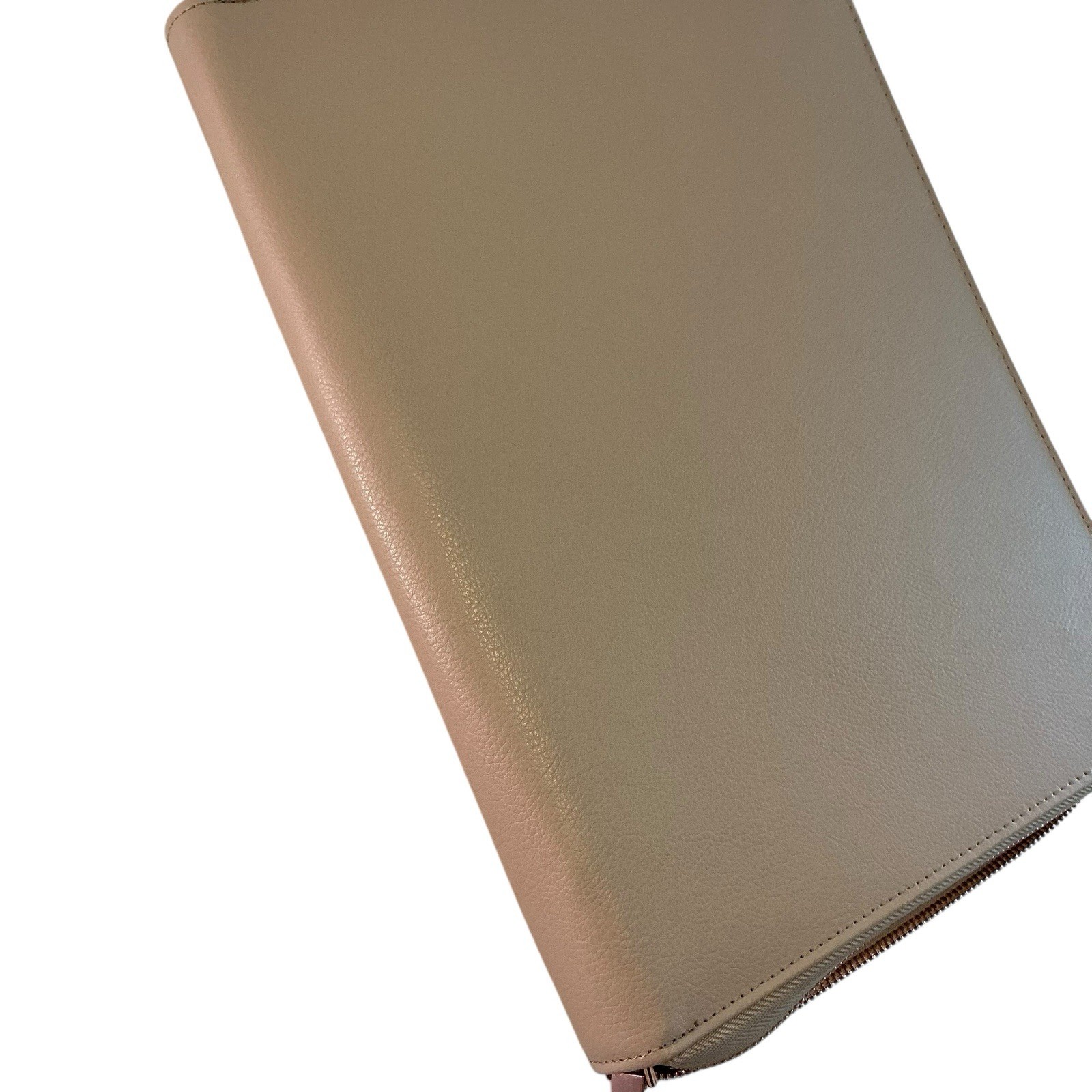 Kikki.K Leather Compendium LATTE, Zip Padfolio, Portfolio Large A4 – 12 x 9.5