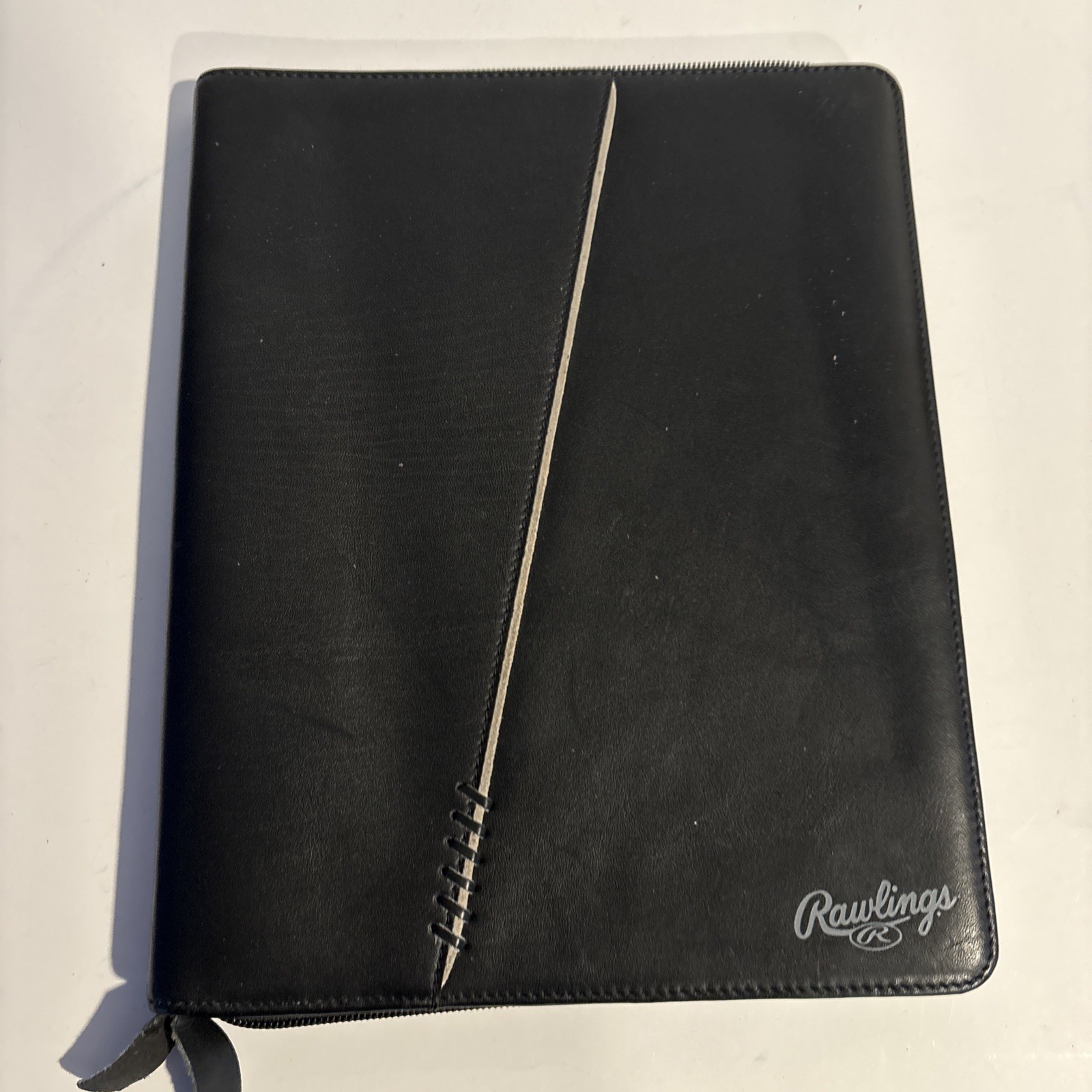 Rawlings Leather Portfolio – Black – Zipper Closure