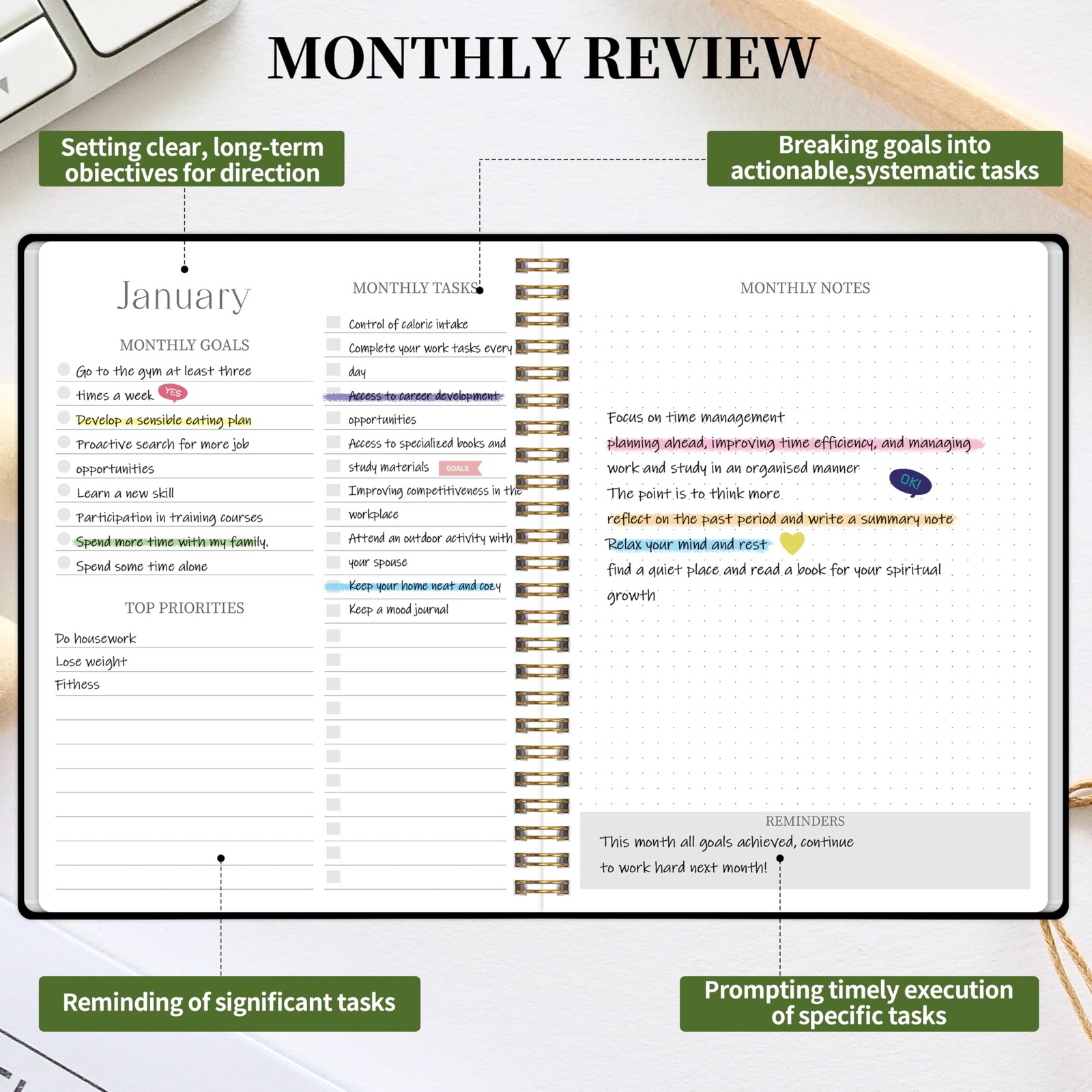 2026-2027 Monthly Planner Jan 2026 – Dec 2027 Twin-wire Binding Organizer