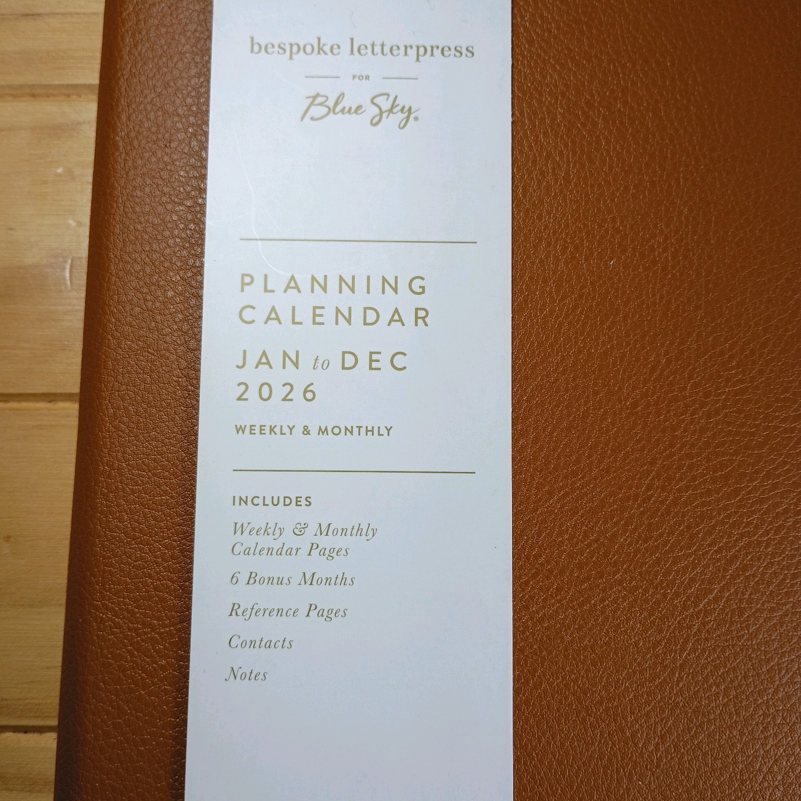 2026 Bespoke Letterpress – Blue Sky Bespoke Letterpress Planning Calendar 156220