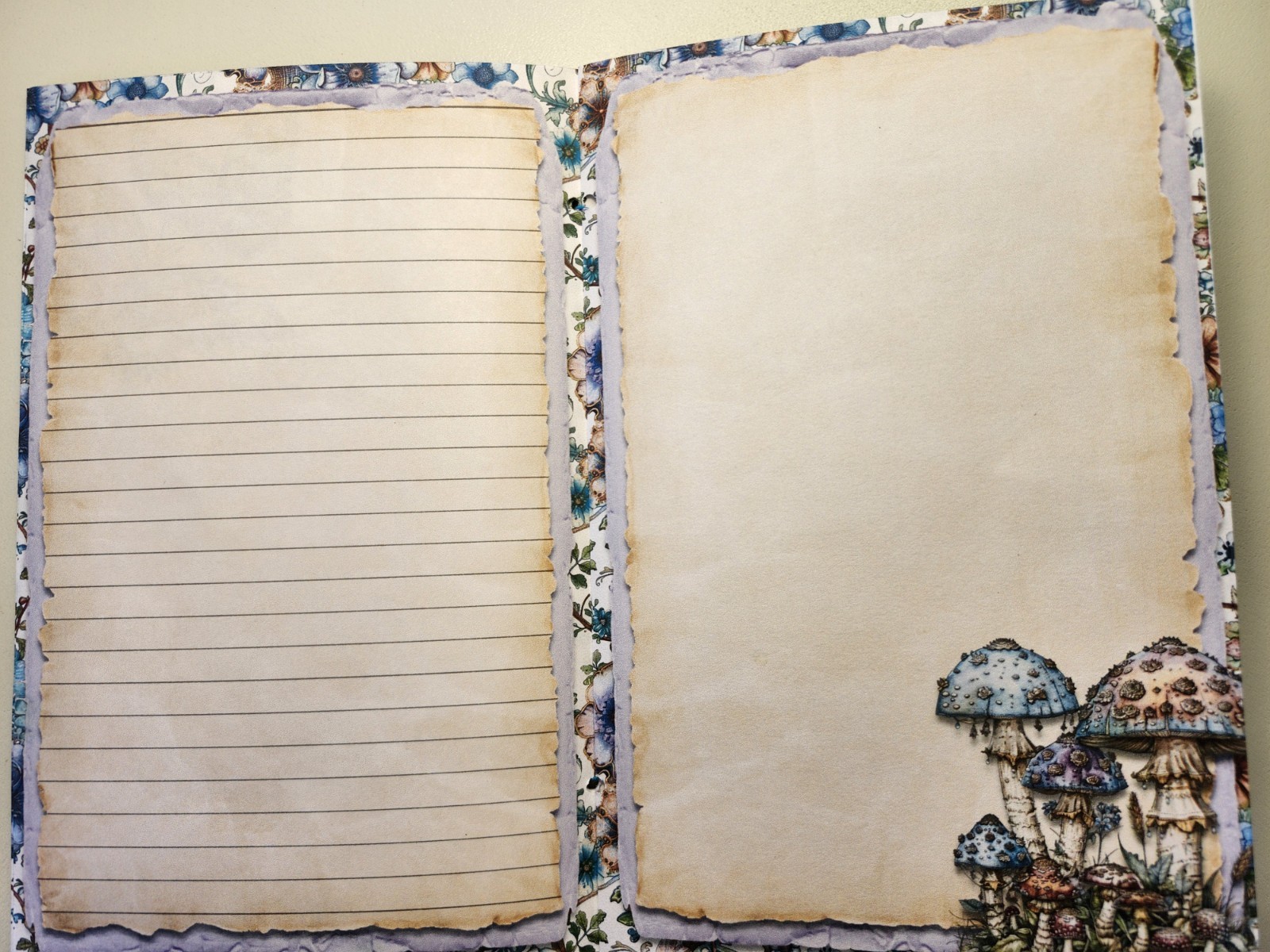 Junk Journal Blank Booklet “SPRING WITCH” HANDMADE 8.5″x5.5″ LG 40pgs