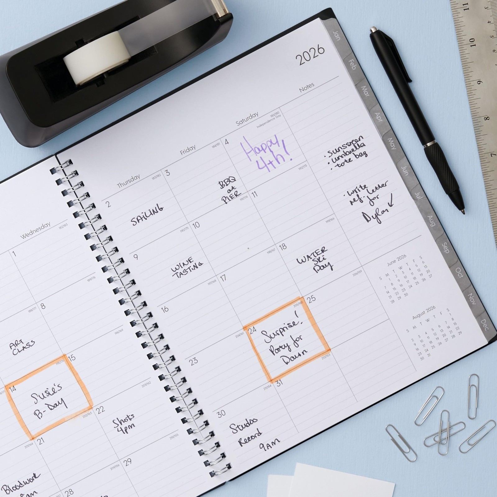 Blue Sky 2027 18 Month Monthly Planner Calendar, July 2026 – December 2027, 8…