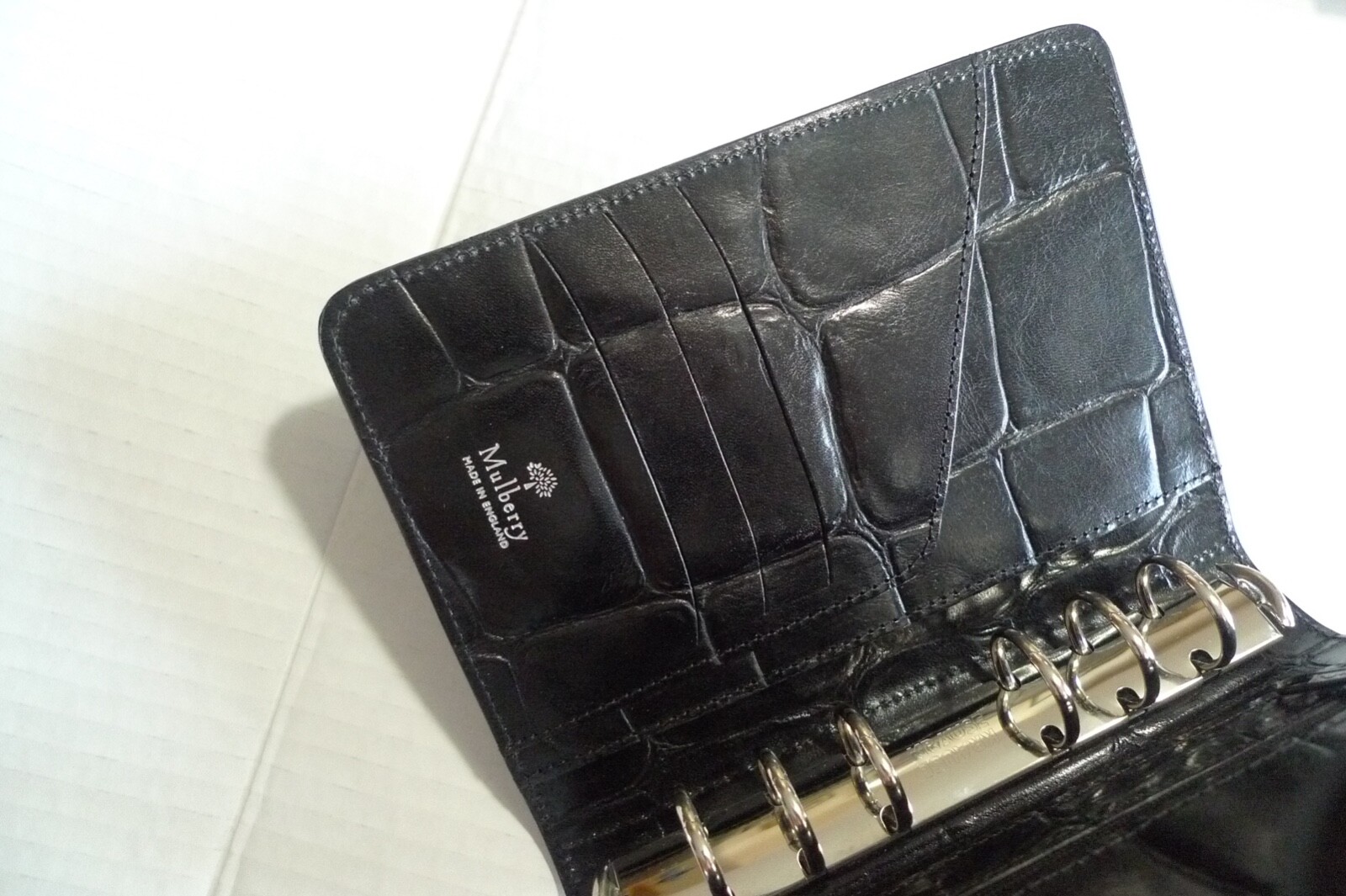 MULBERRY – A6 PLANNER & INSERTS -MADE @ UK – BLACK CONGO LEATHER – RARELY USED