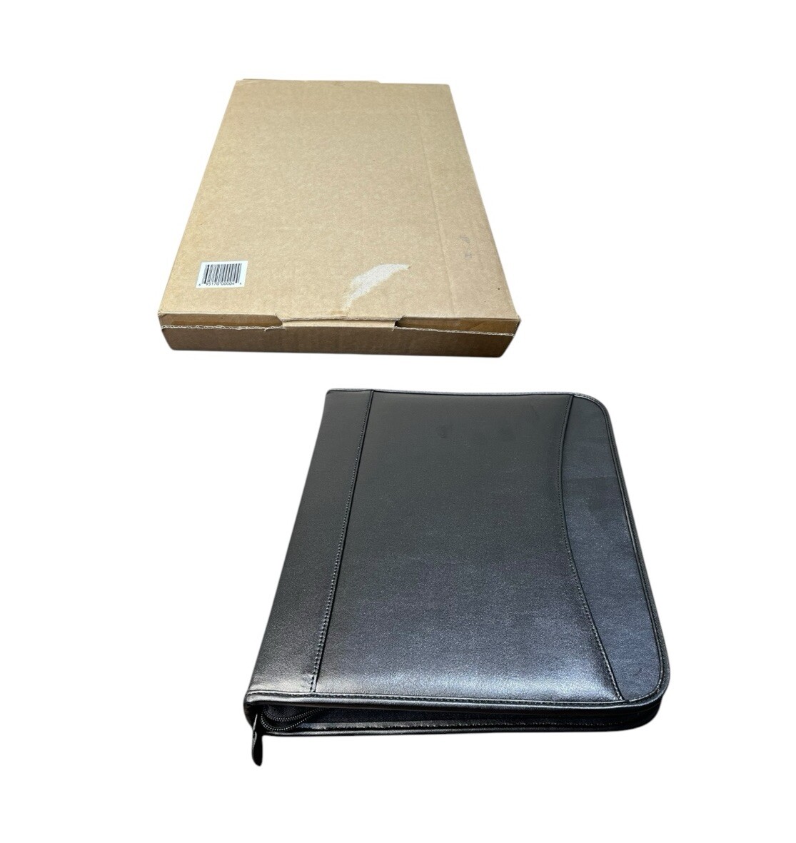 Vintage 1999 Planner Organizer 11”x14” Black Leather NEW Open Box