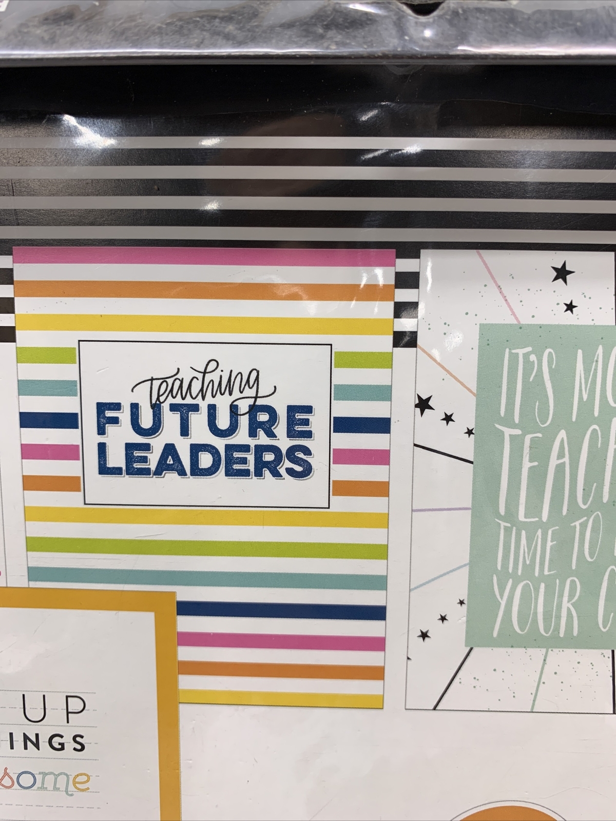 Happy Planner teacher prints & diecut 41 pcs IN THIS CLASS WE STICK TOGETHER