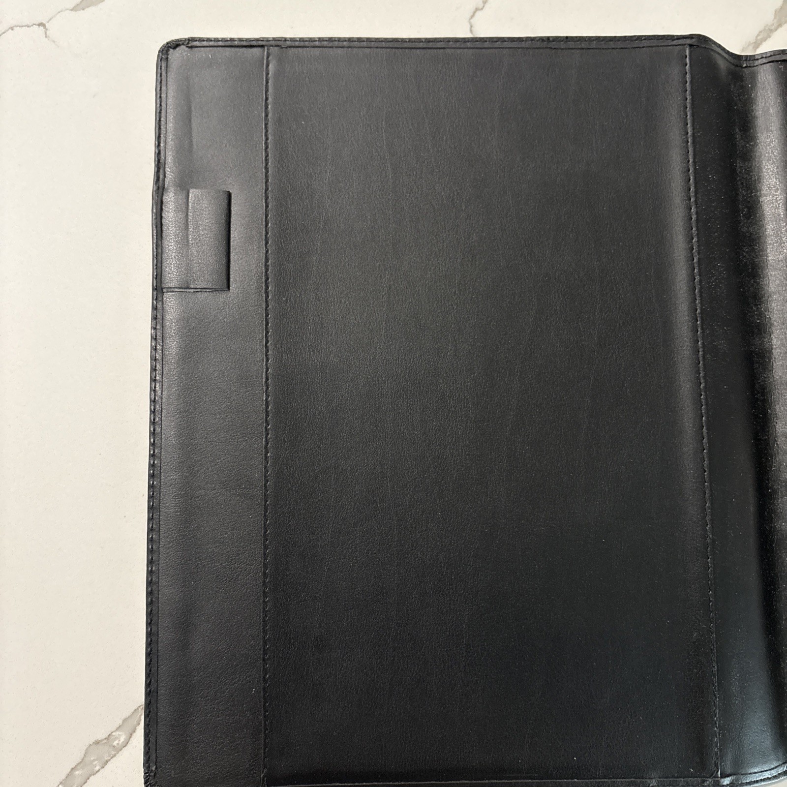 Franklin Covey Note Pad Folio Black Leather Organizer Cover 12″x 10″