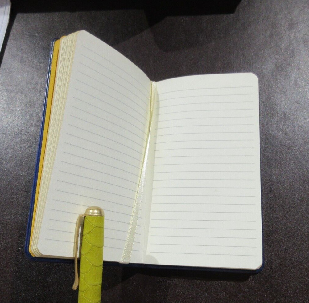 Magnum Opus Notebook Personal Pocket Leather 144 Lined Pages Hayden 3×5″ Blue