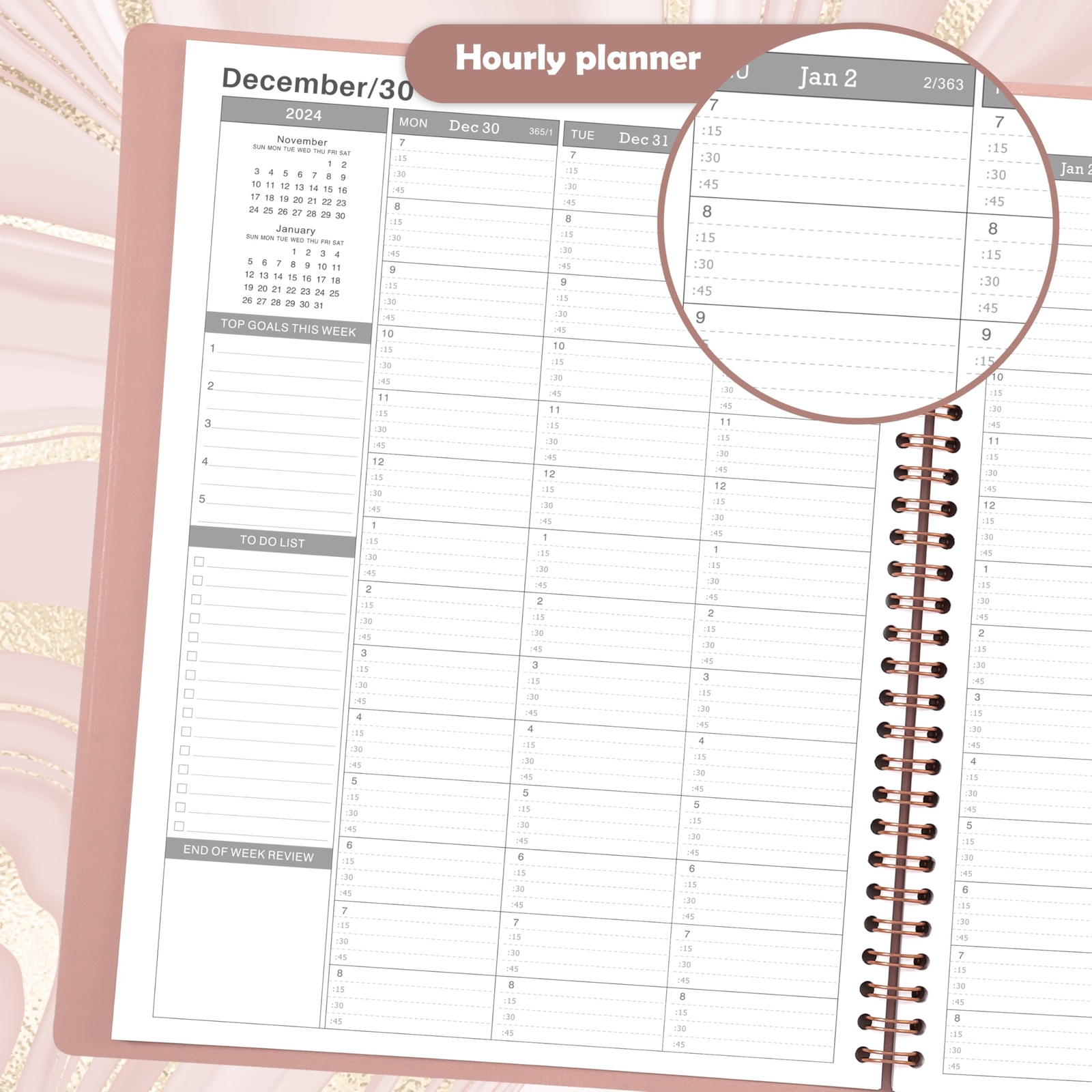 2025 Appointment Book/Planner – Weekly Appointment Book 2025, January 2025