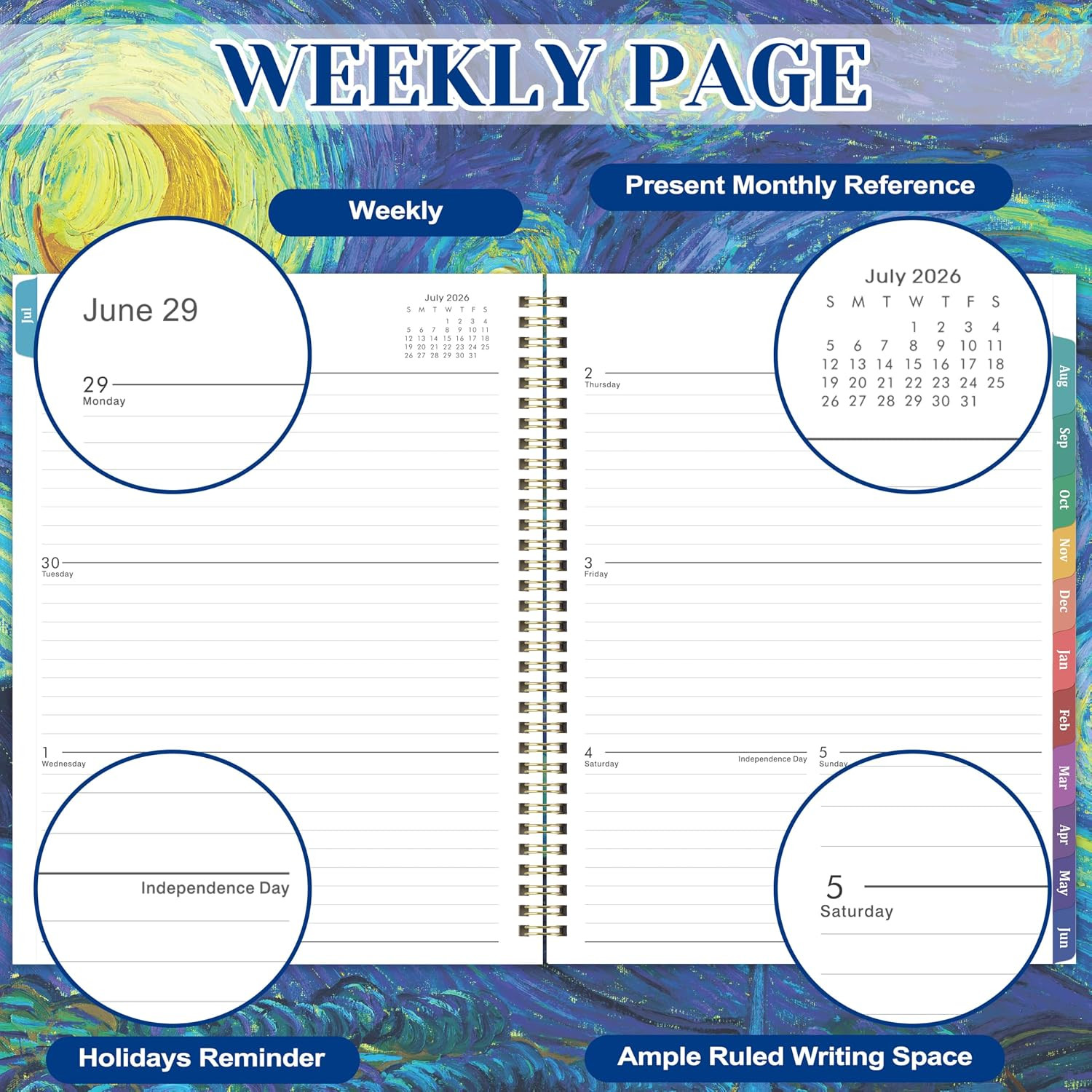 2026-2027 Planner – 9″ x 11″ Weekly and Monthly Academic Planner 2026-2027 from