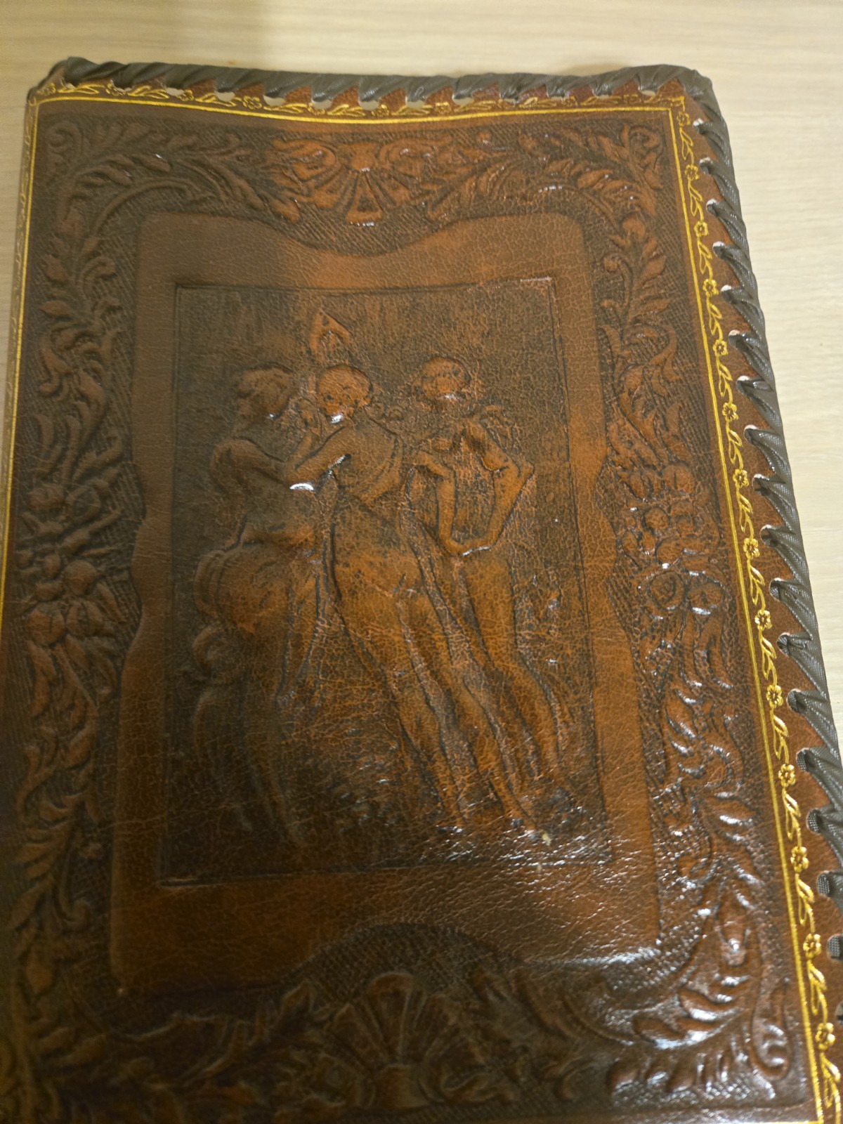 Fiorentina Bonded Leather Journal Handmade in Italy Three Graces Design New