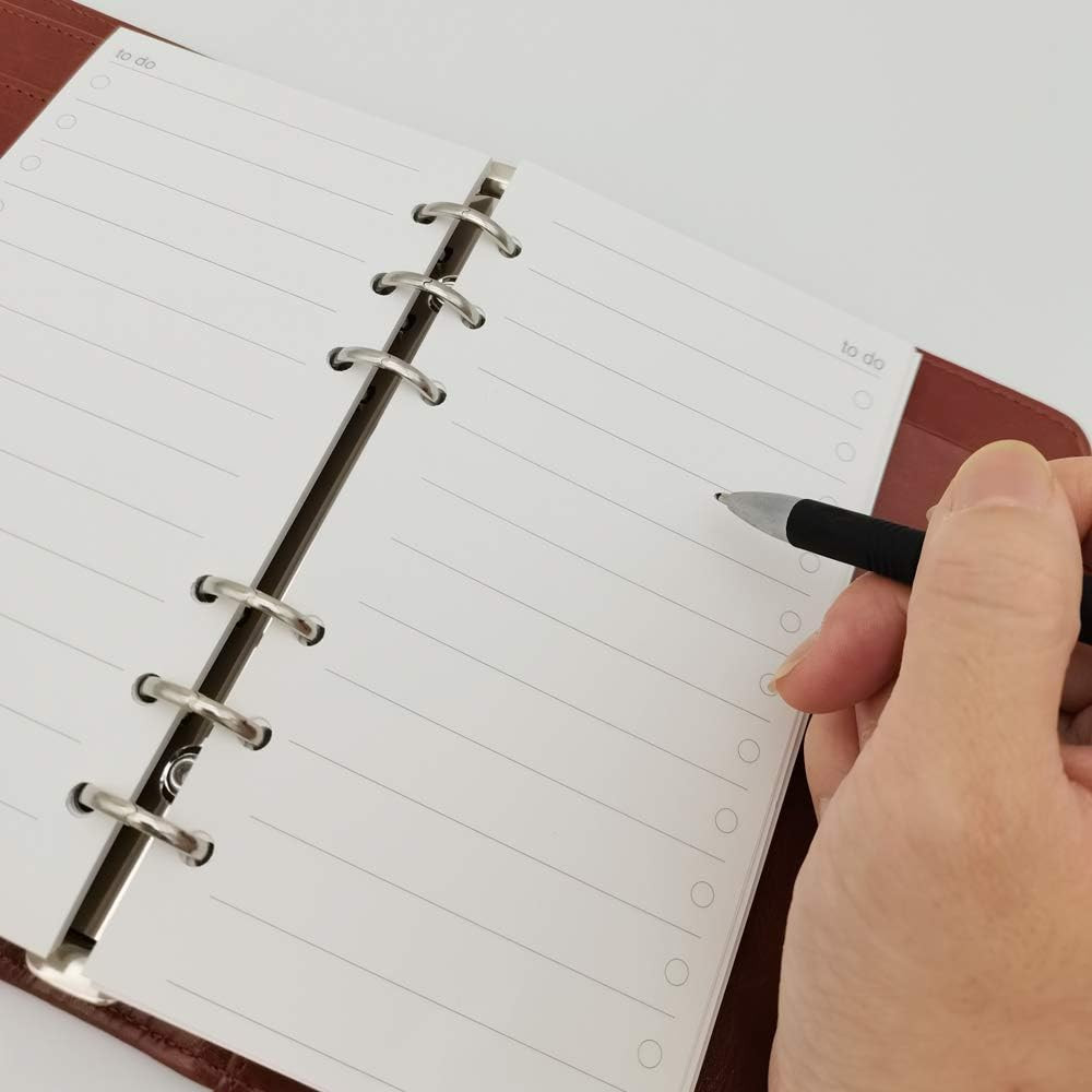 A6 To Do List Refills for Filofax Personal Size Planner/Binder, 6 Hole Punched,