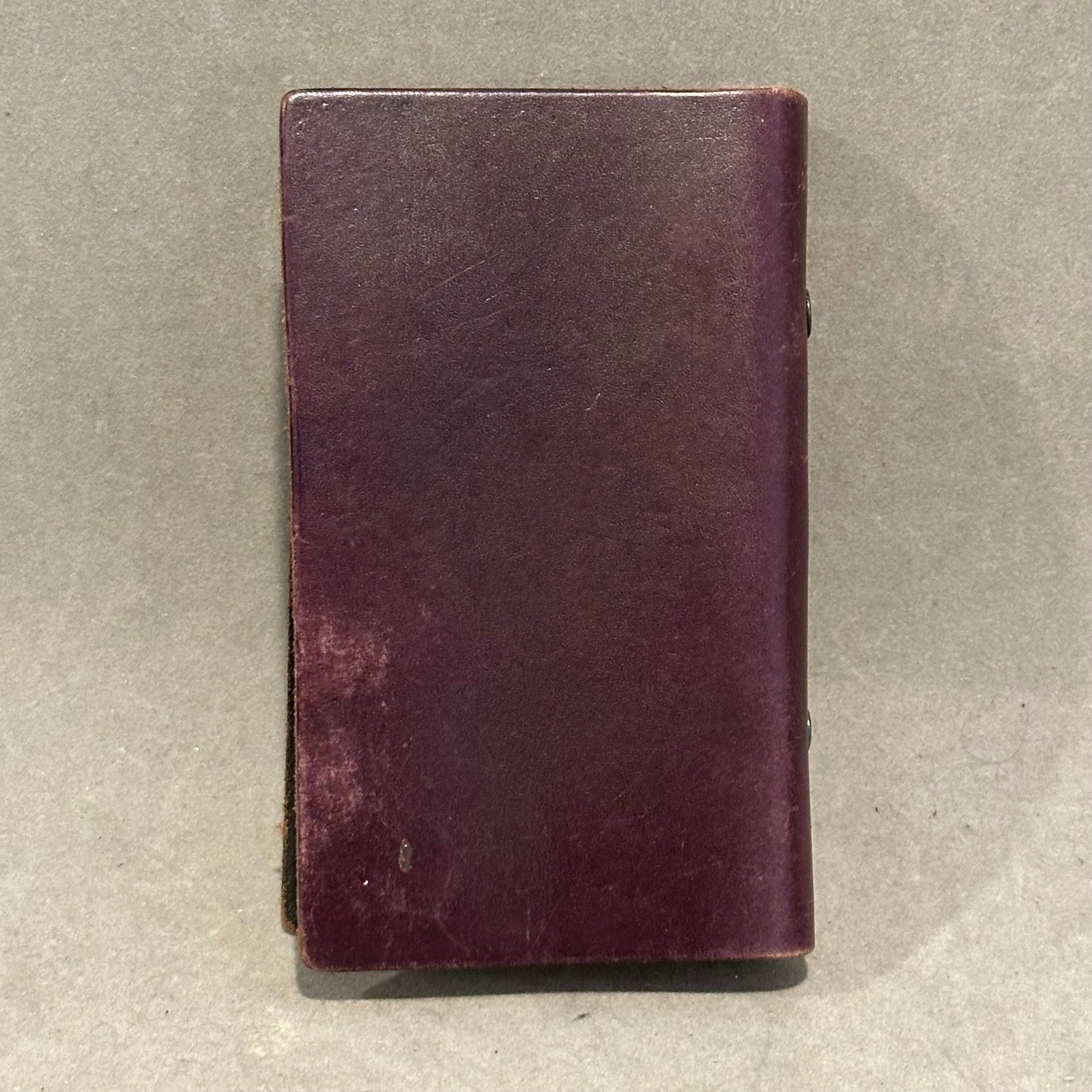 Vintage Tooled Leather Pocket Address Book Purple Poppy Floral Hand Crafted 5.5″
