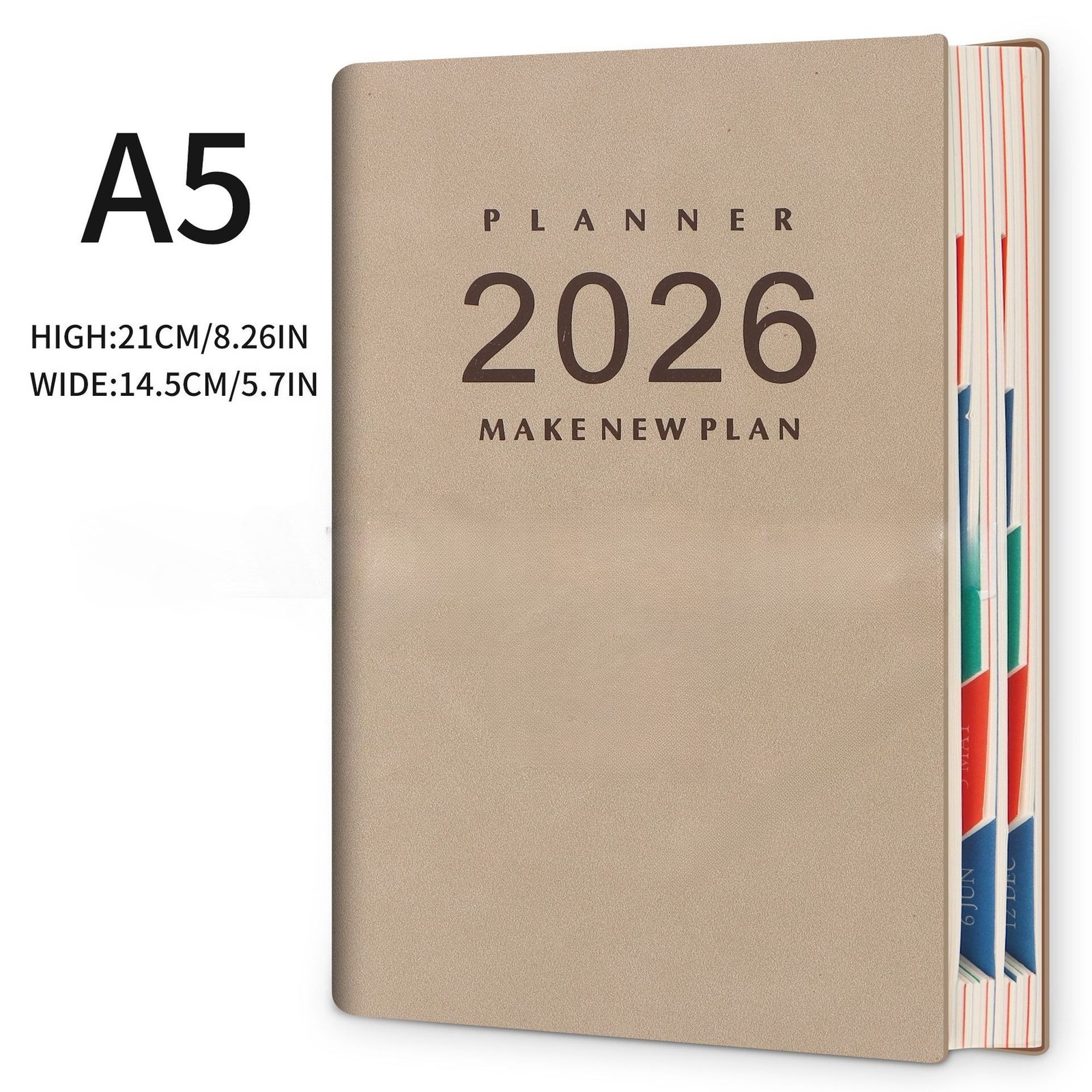 2026Daily Planner Notebook and Calendar Magazine Time Management Notebook,Diary