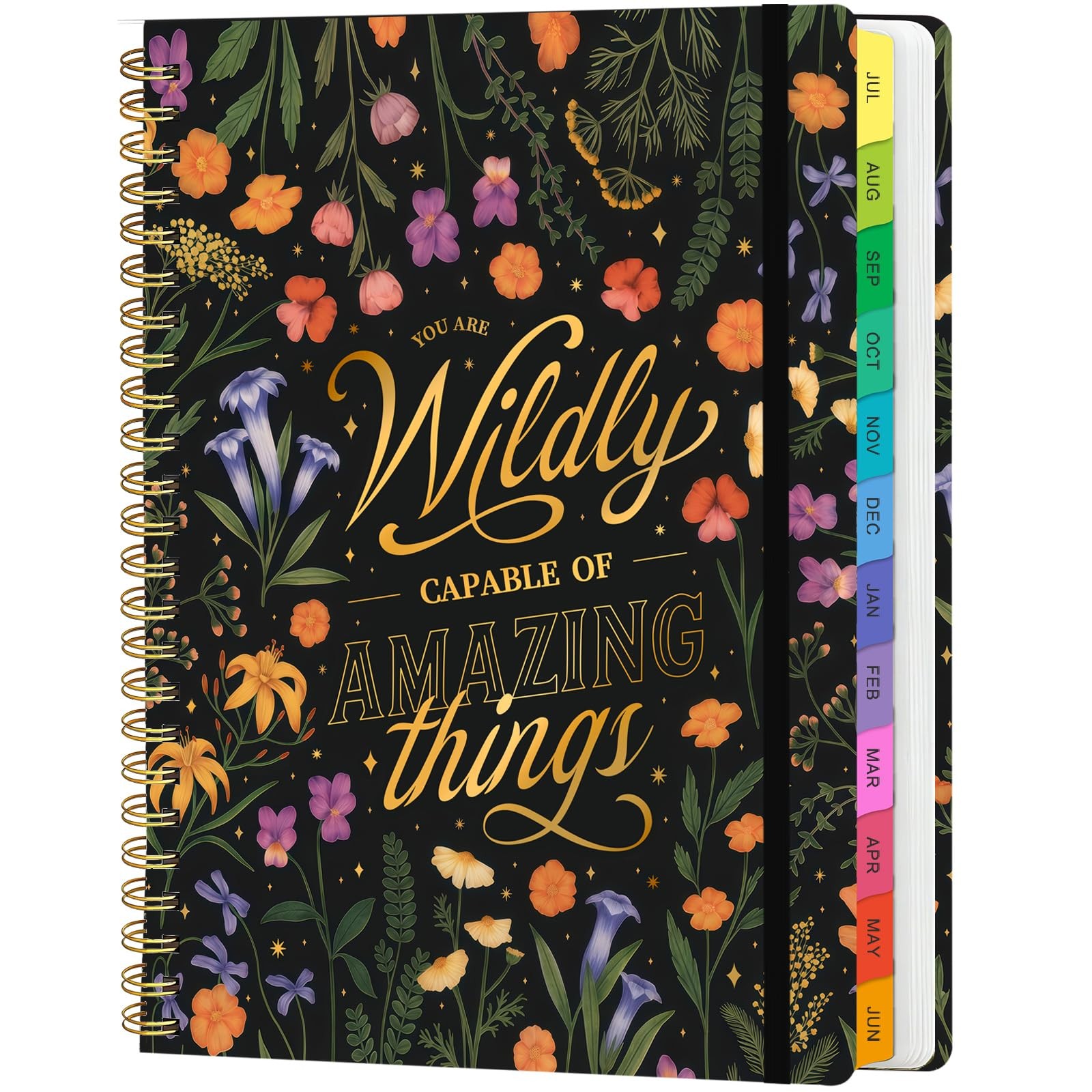 Academic Planner 2026–2027, Weekly & 6.3 inches x 8.5 inches, Midnight Floral