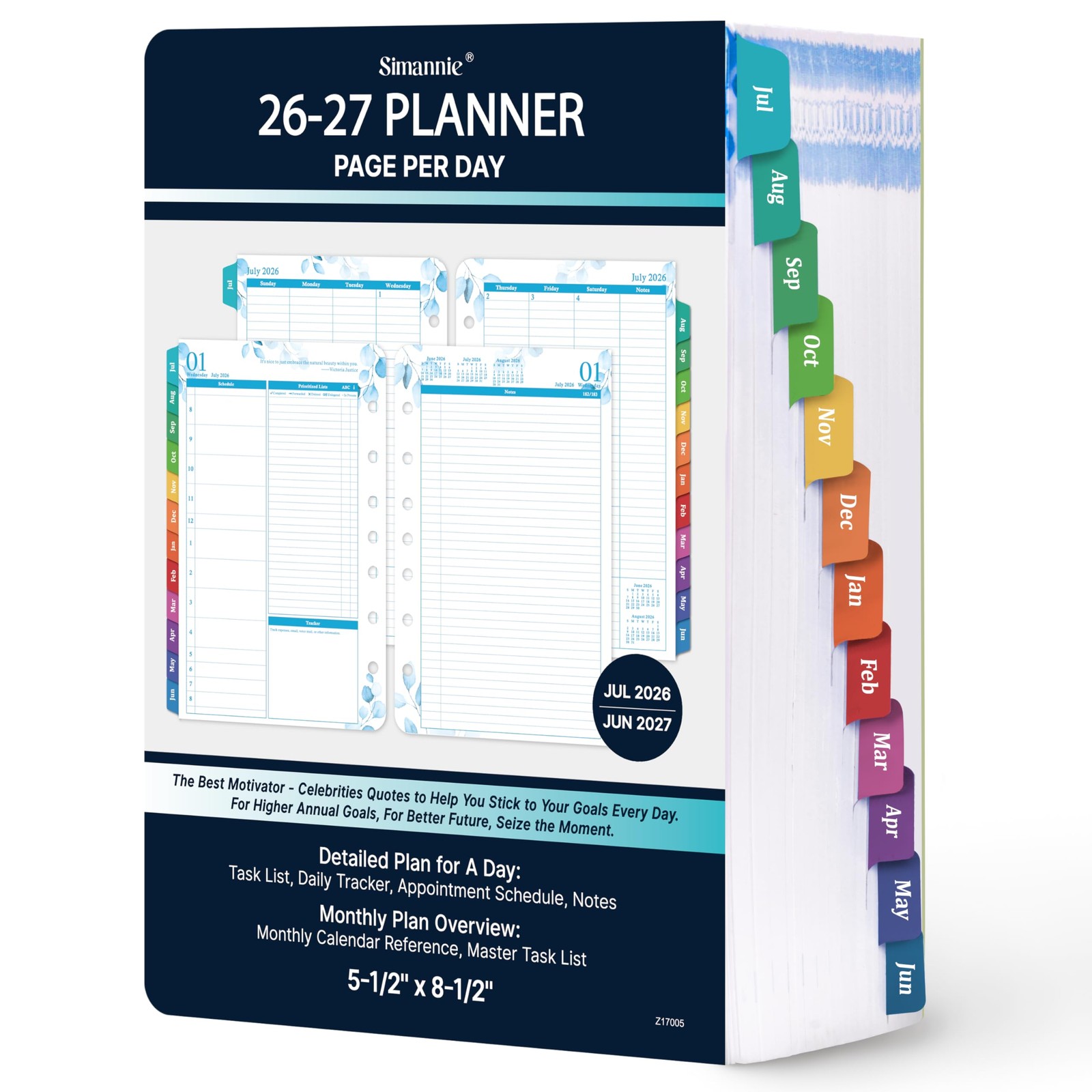 Planner Refills – 2026-2027 Refills, July 5.51 x 8.38 inches, white
