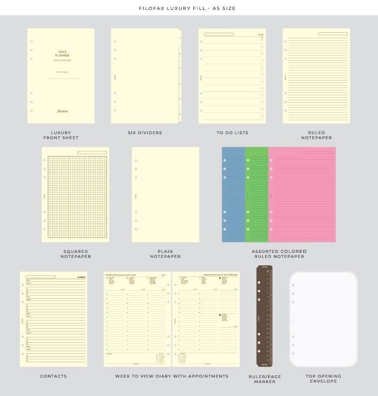 Filofax Malden Leather Organizer Agenda Calendar Bundle with DiLoro Ballpoint…