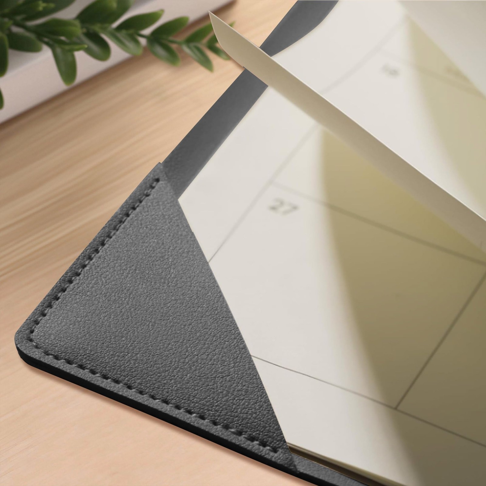 Desk Calendar 2026-2027 with Desktop Mat – 22″ x 22 Inches X 17 Inches, Black