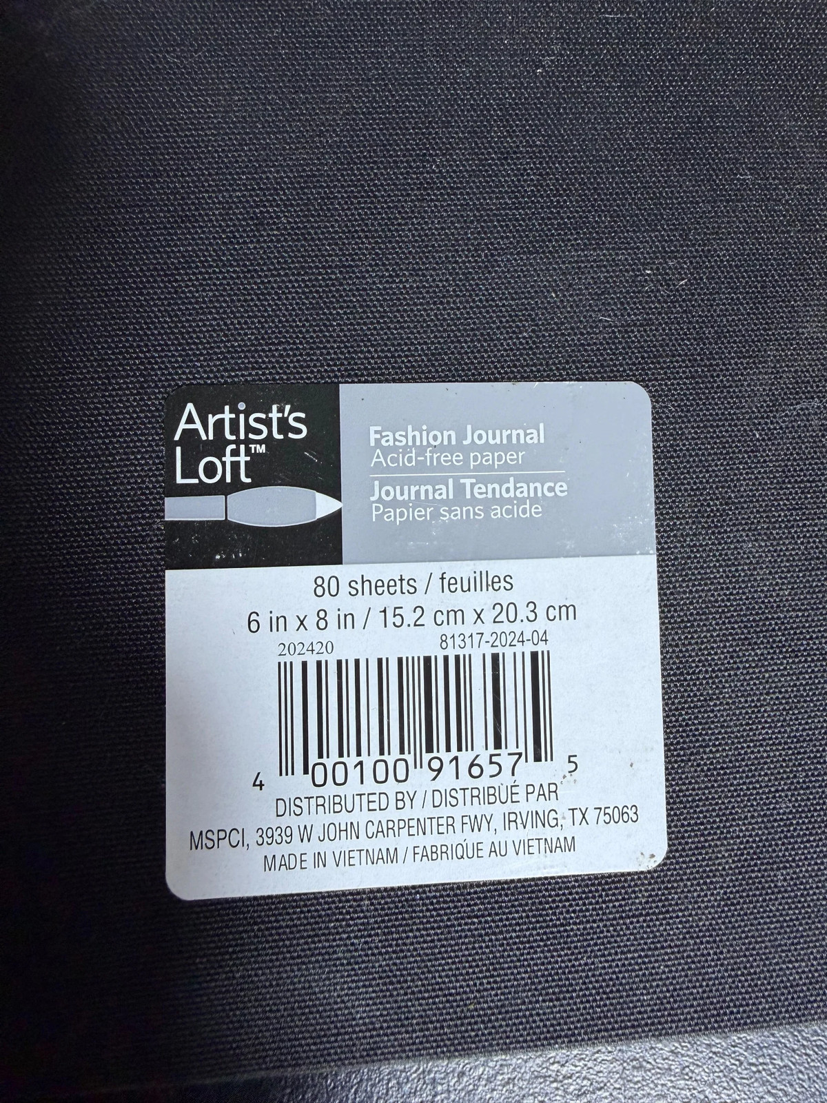 Artist’s Loft Fashion Journal Sketchbook 6×8″ 80 Acid-Free Sheets
