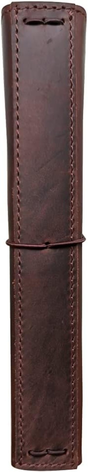 Stylish A5 Leather Notebook Cover with Durable Elastic Closure and Card Slots