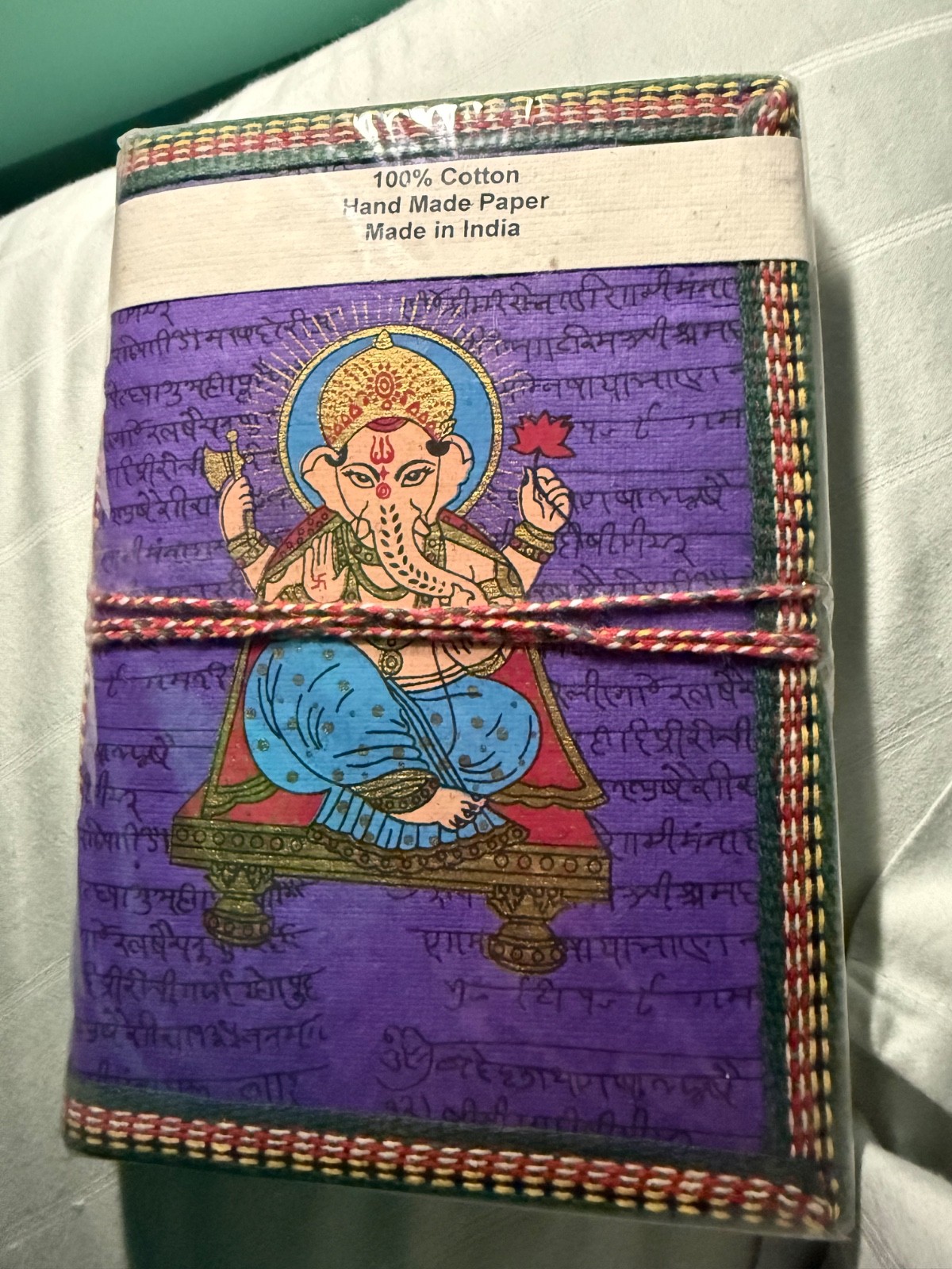 Purple journal 100% cotton handmade paper from India