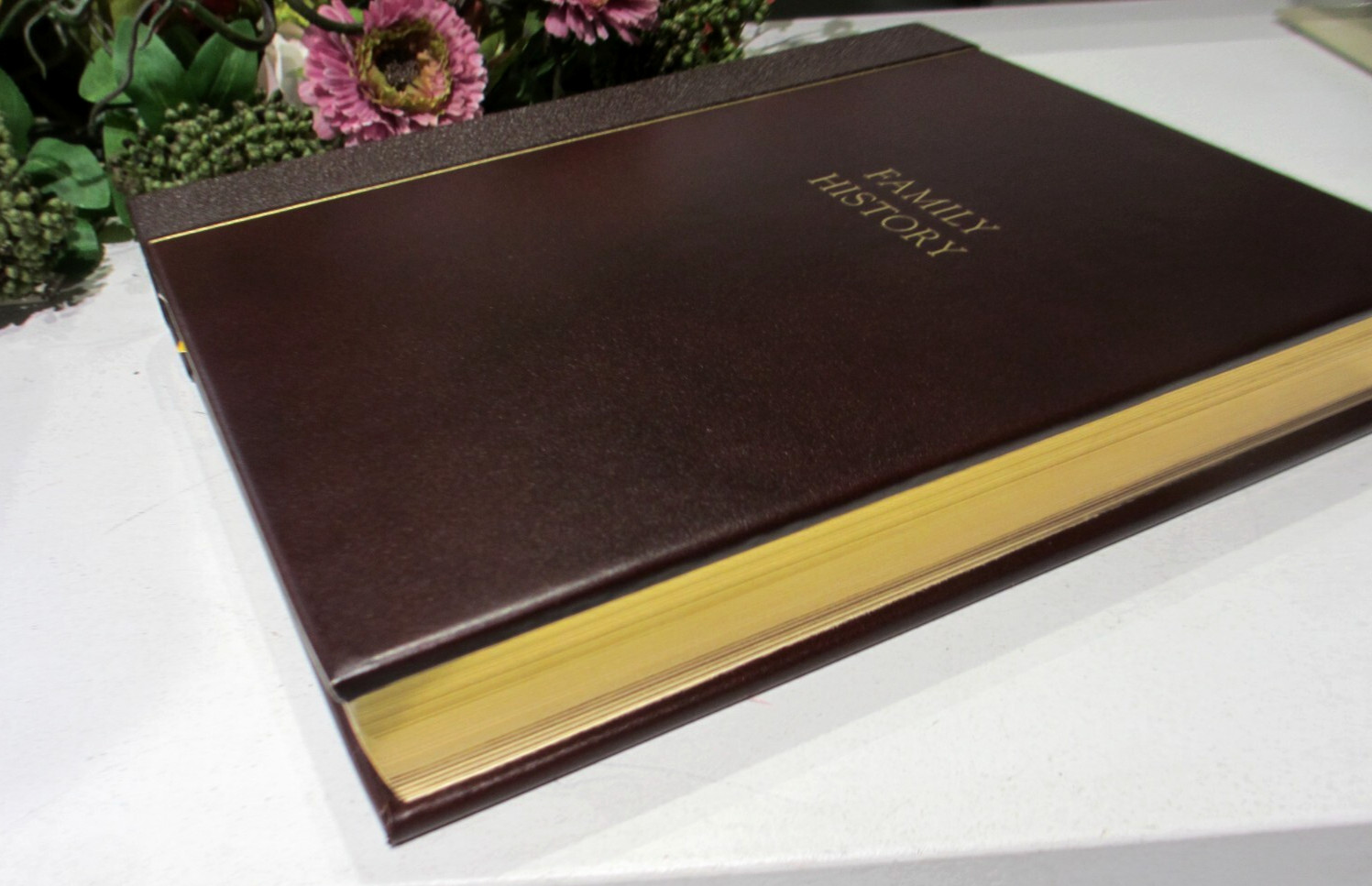 Family History Book Leather Cover 506 Pgs Heirloom Graphic Image NEW$225