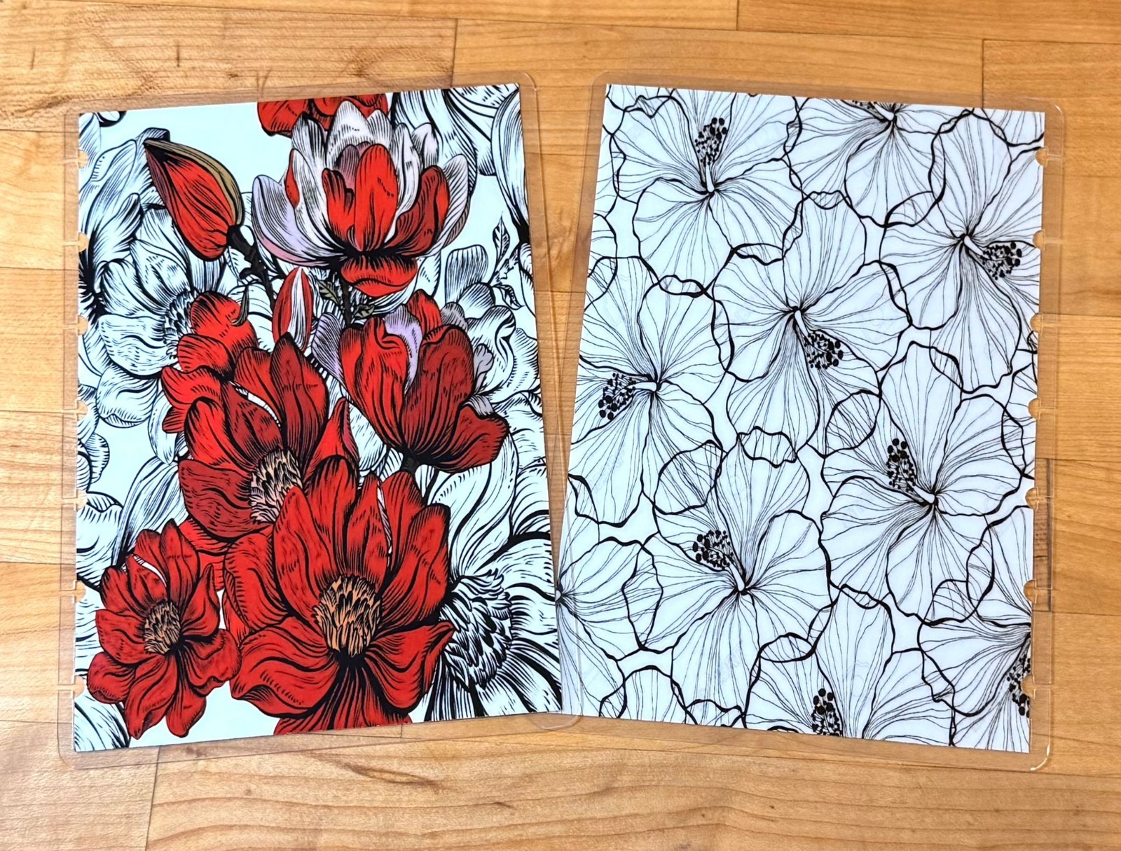Wild Flowers Front and Back Cover Set 4 use w/ the MINI Happy Planner~