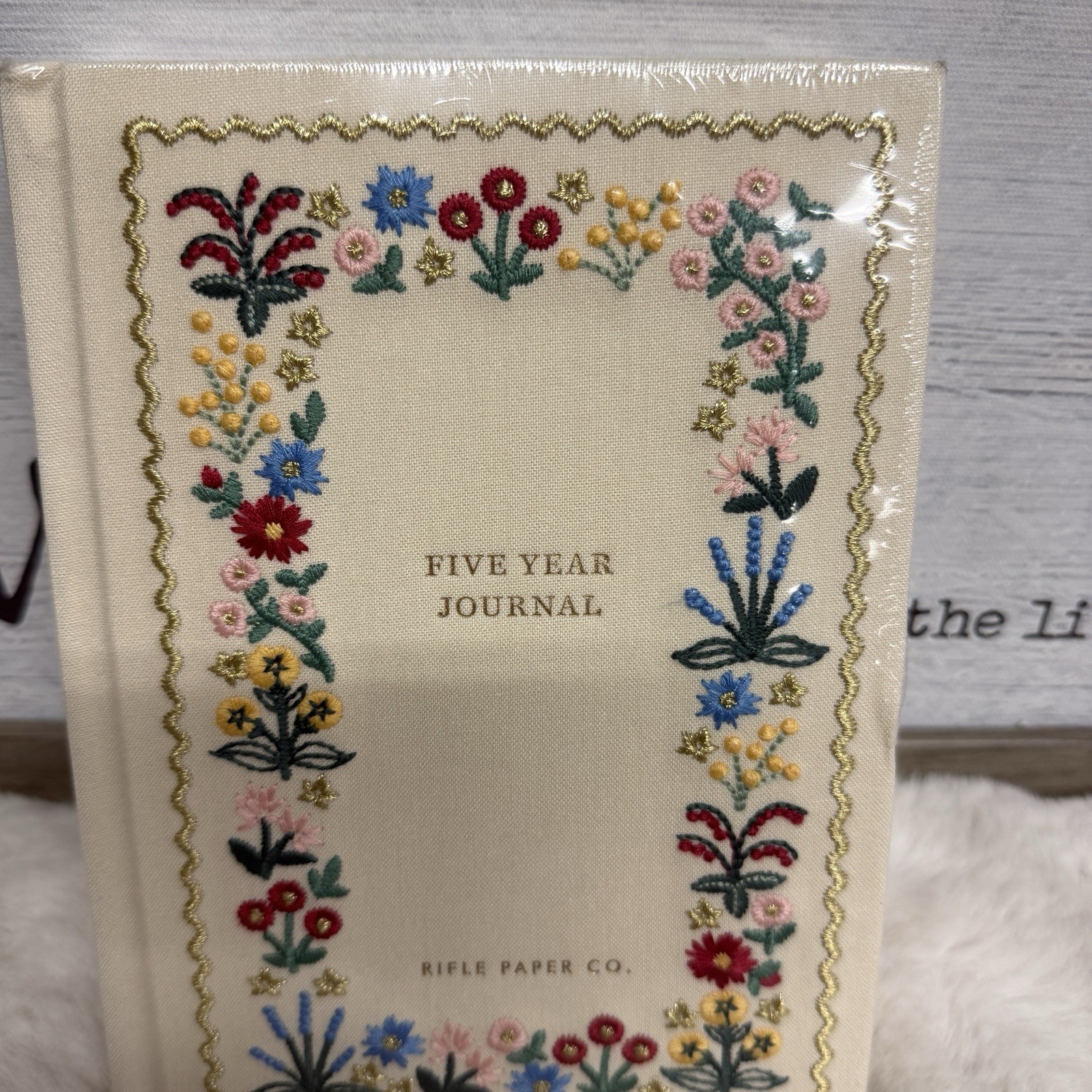 Rifle Paper Co Floral Embroidered Five Year Journal BEAUTIFUL New w/ Flaw