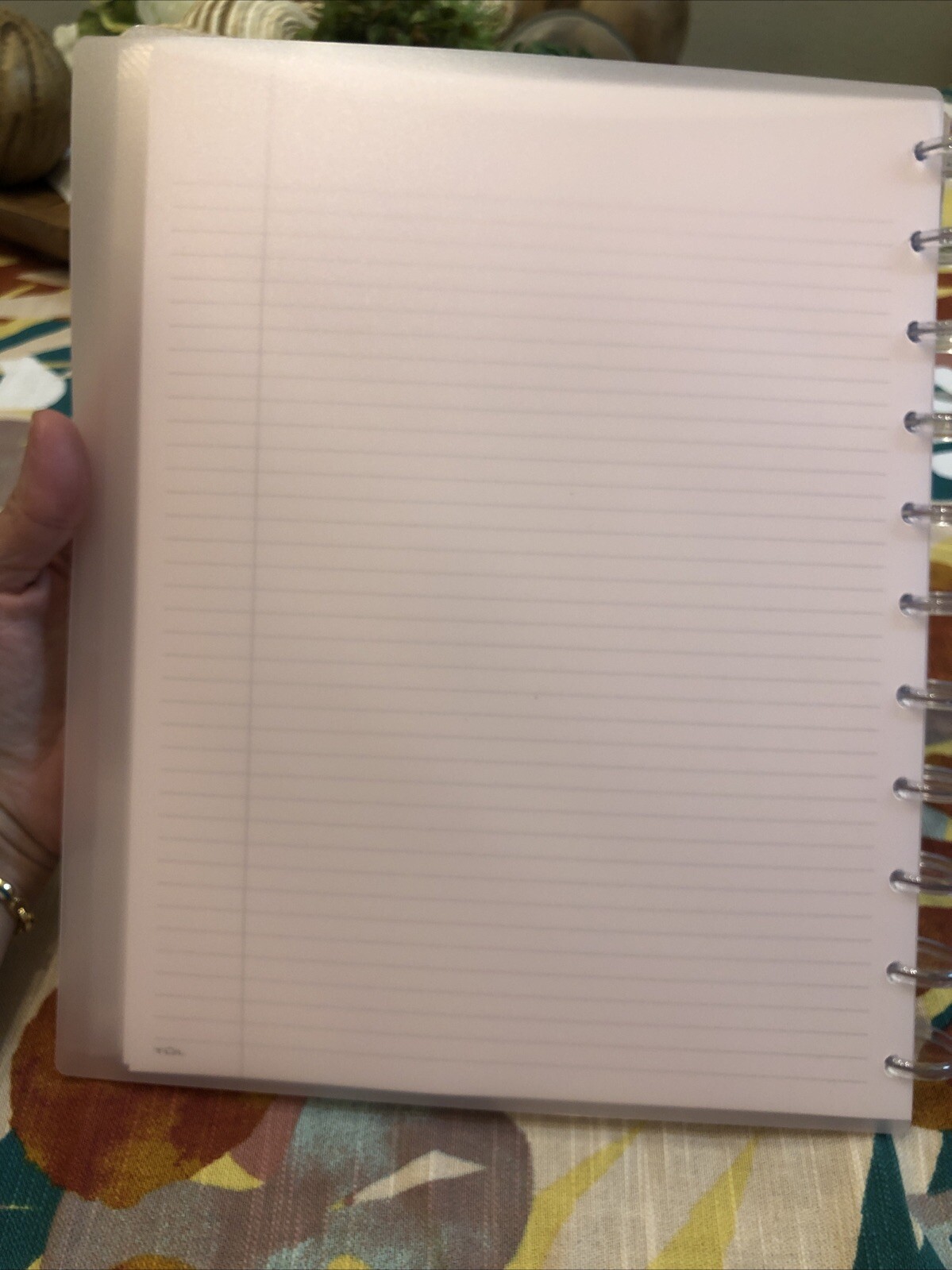 Tul Discbound Notebook Planner Letter Size Large Cover Pale Pink Plastic Cover