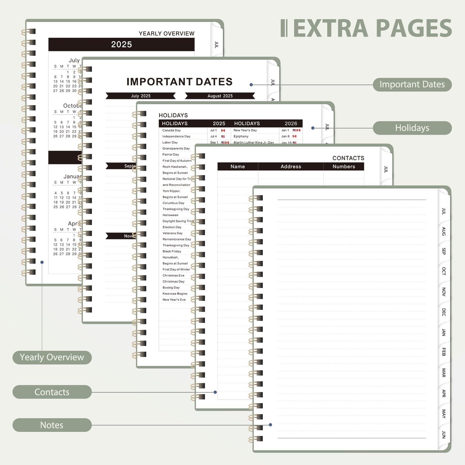 Planner 2025-2026 Weekly and Monthly Planning Book for Student Teacher Supplies