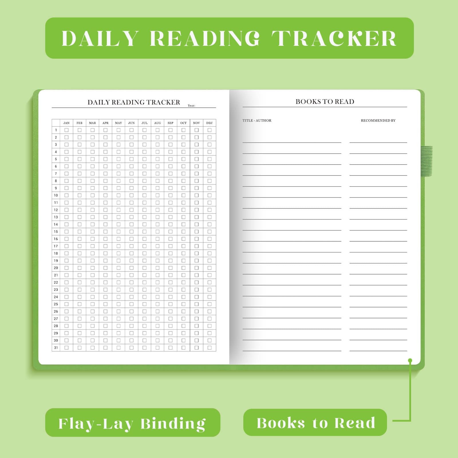 Reading Journal, Olive Green, 110 Book Reviews, Elegant, Book Lovers, Log