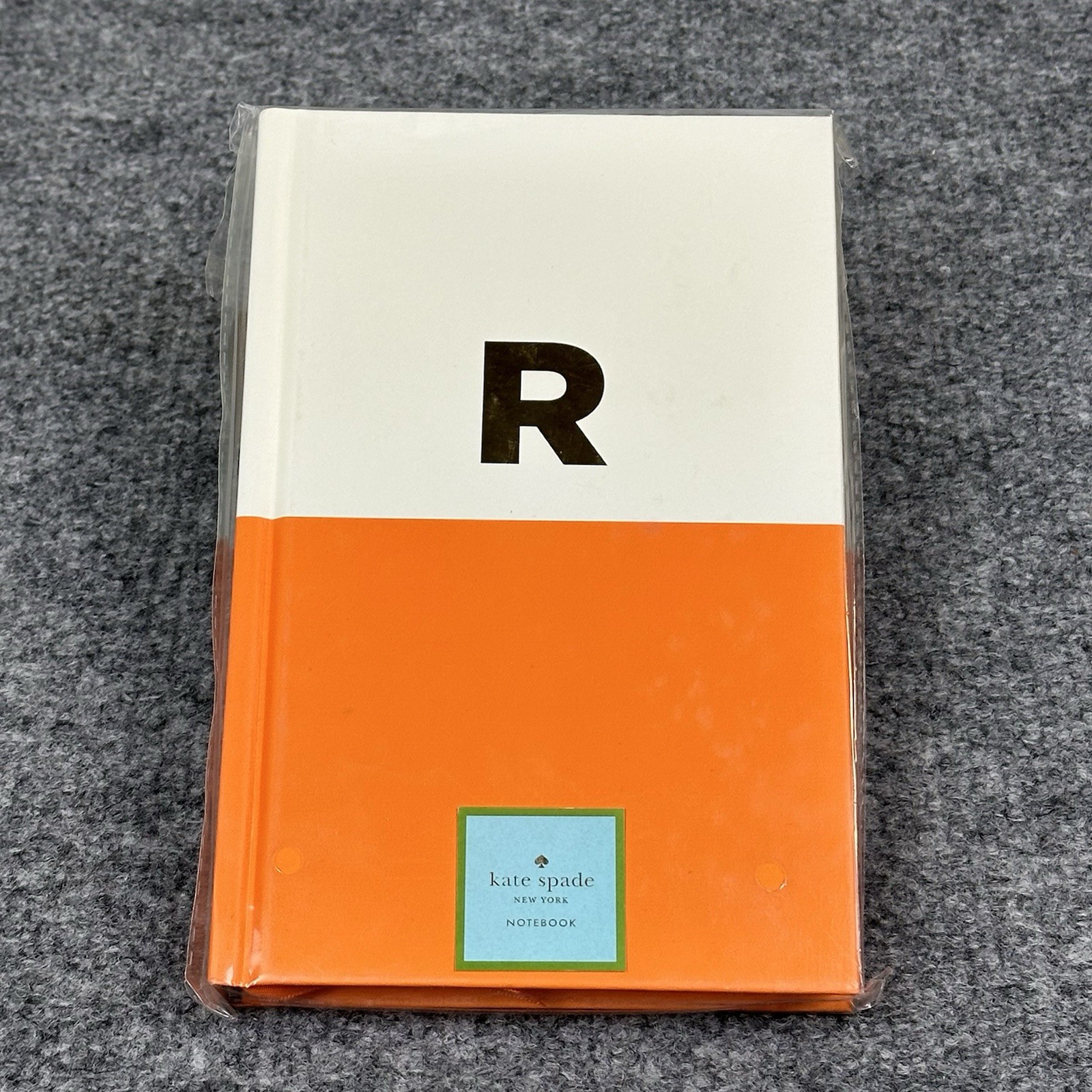 New Kate Spade Orange Gold Foil Initial R Dipped Notebook Journal 200 Lined Page
