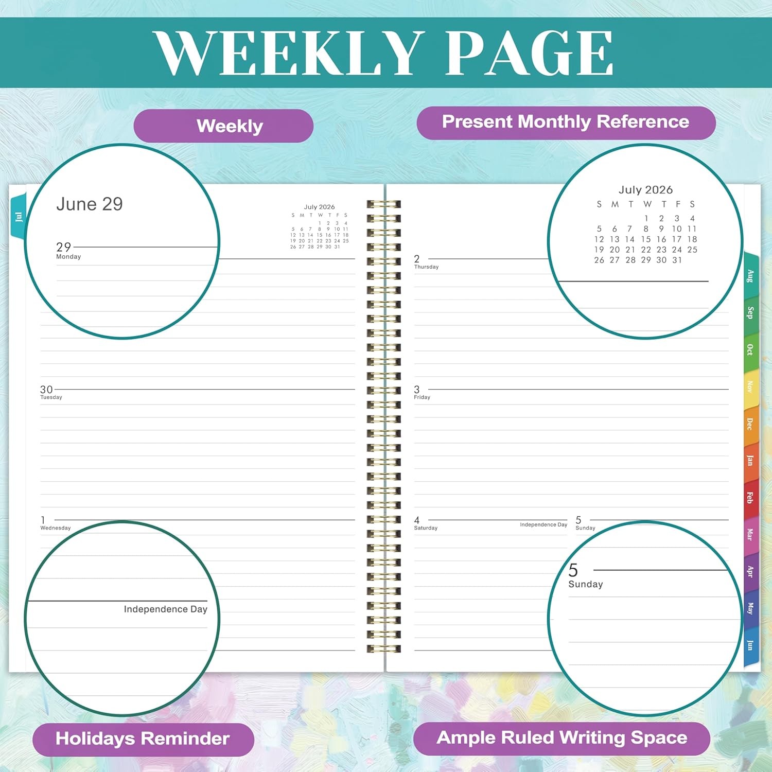Planner 2026-2027 – Academic Planner 2026-2027, July 2026 – June 2027, 9″ x 11″,