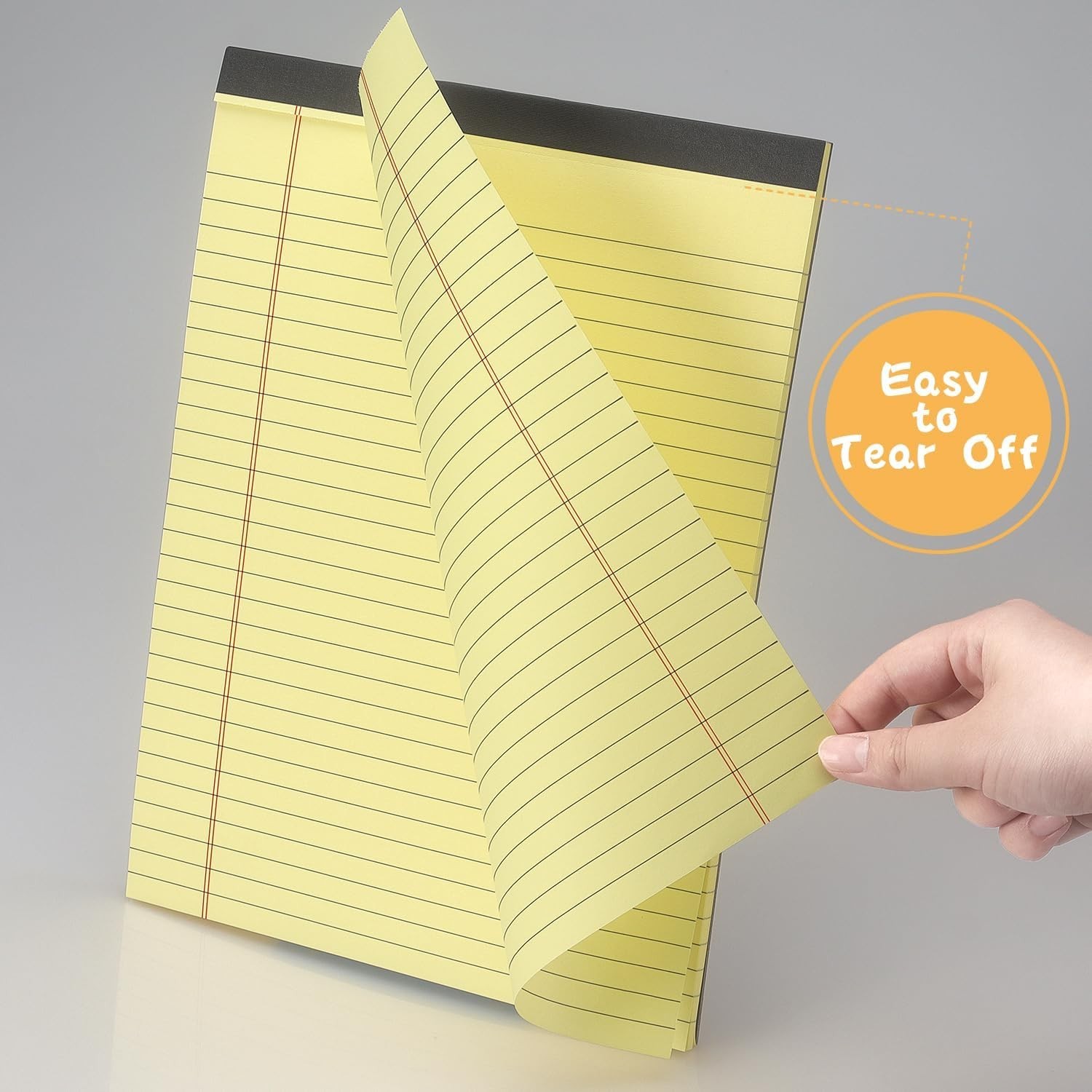 Versatile 8.5×11 Yellow Lined Notepad – 50 Smooth Sheets for Efficient Writing