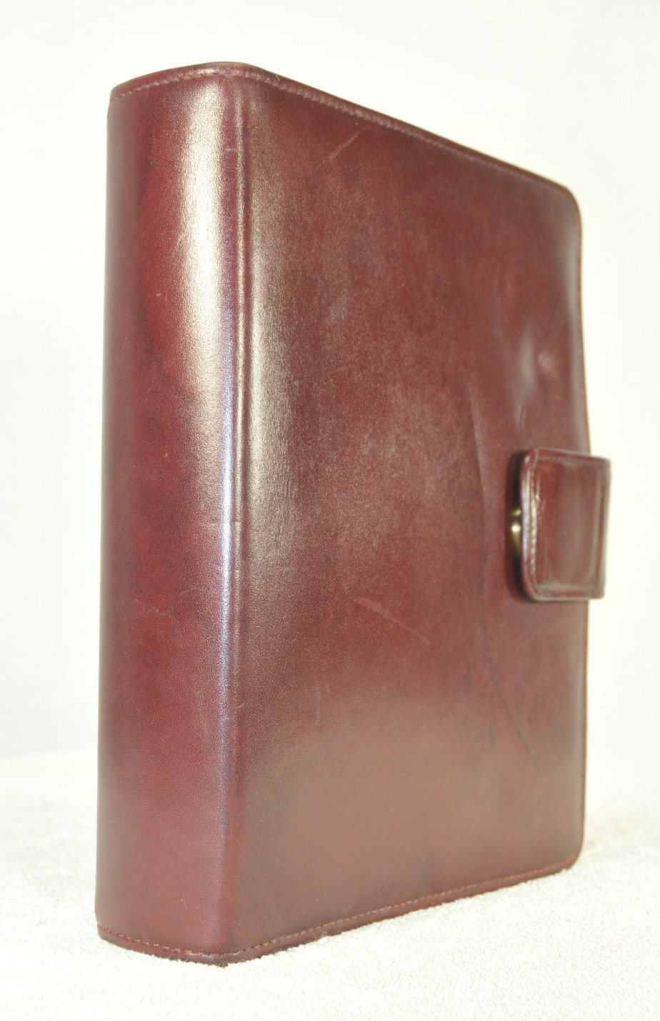 Harper House Genuine Leather 3-Ring Planner Binder Burgundy