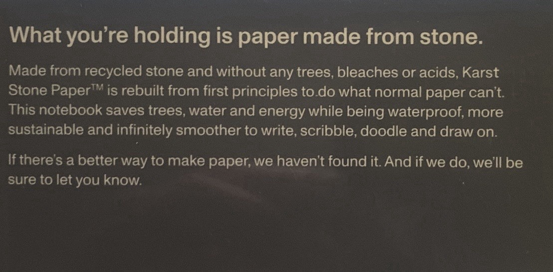 Blue Karst Stone Paper Journal. Lined, 144 Pages. Ultra-smooth, Lays Flat . New!