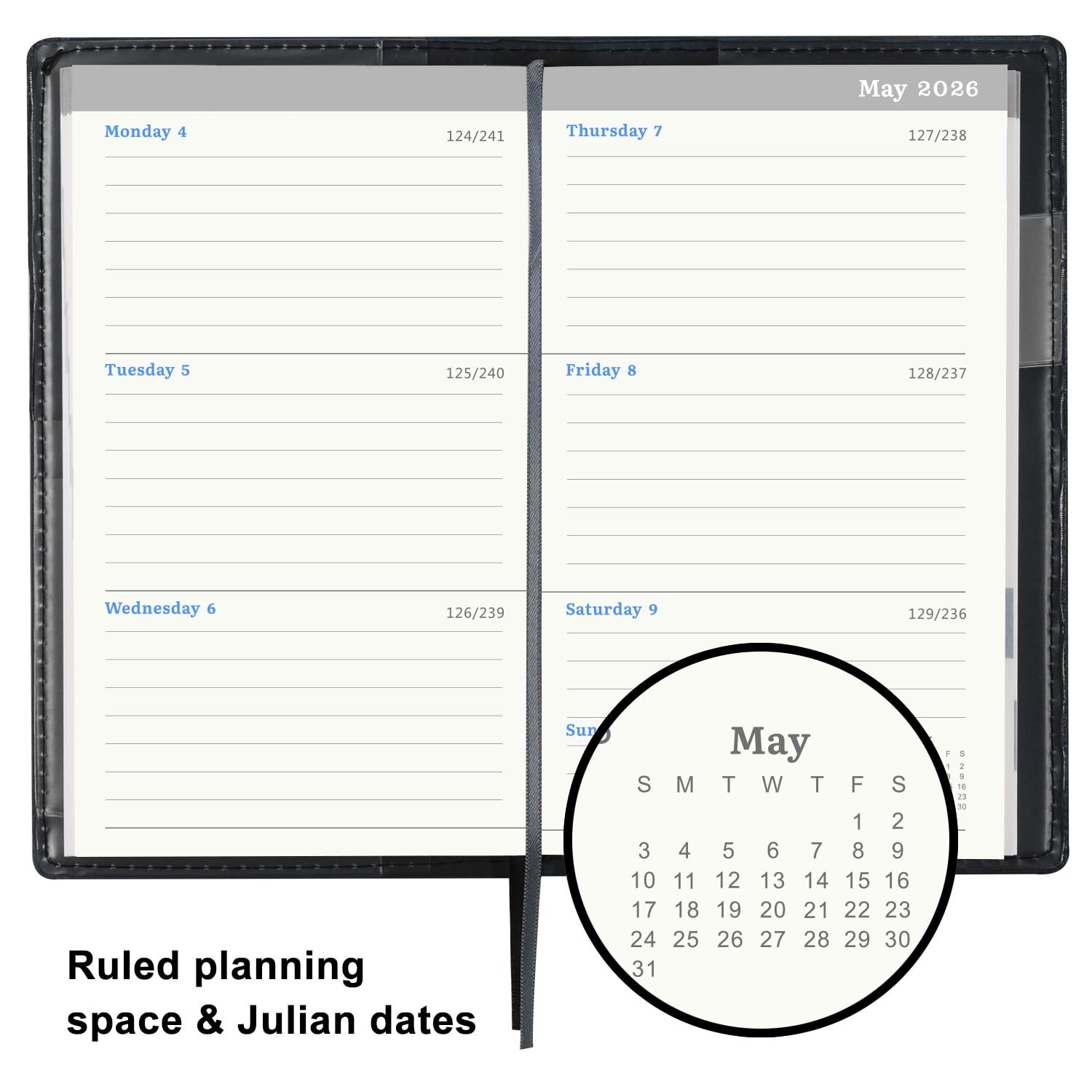 2026 Pocket Calendar – Weekly Monthly Planner, Small Schedule Organizer
