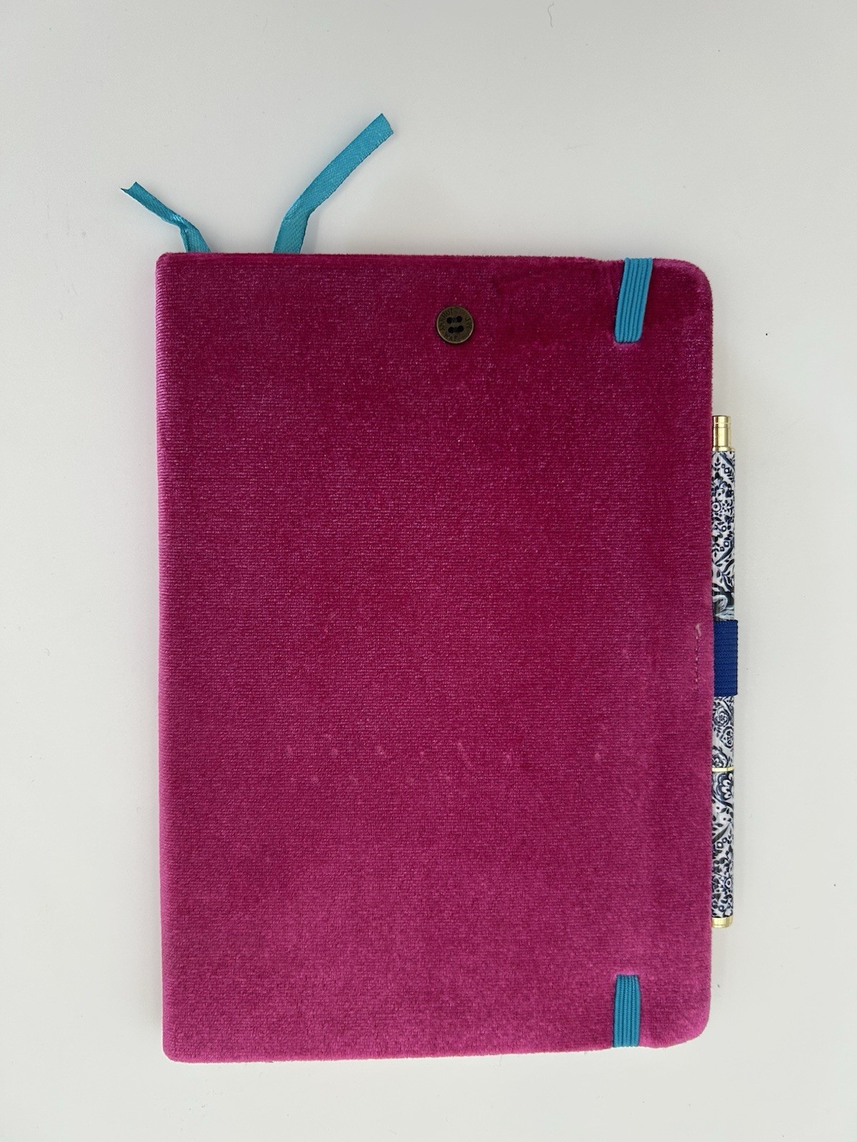 Johnny Was Pink Floral Embroidered Notebook