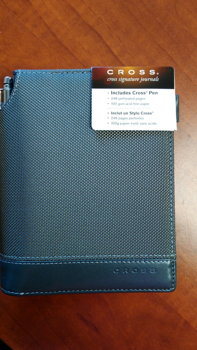 Cross Signature Journal with Pen, 6″ x 5″, Small Nylon Gray