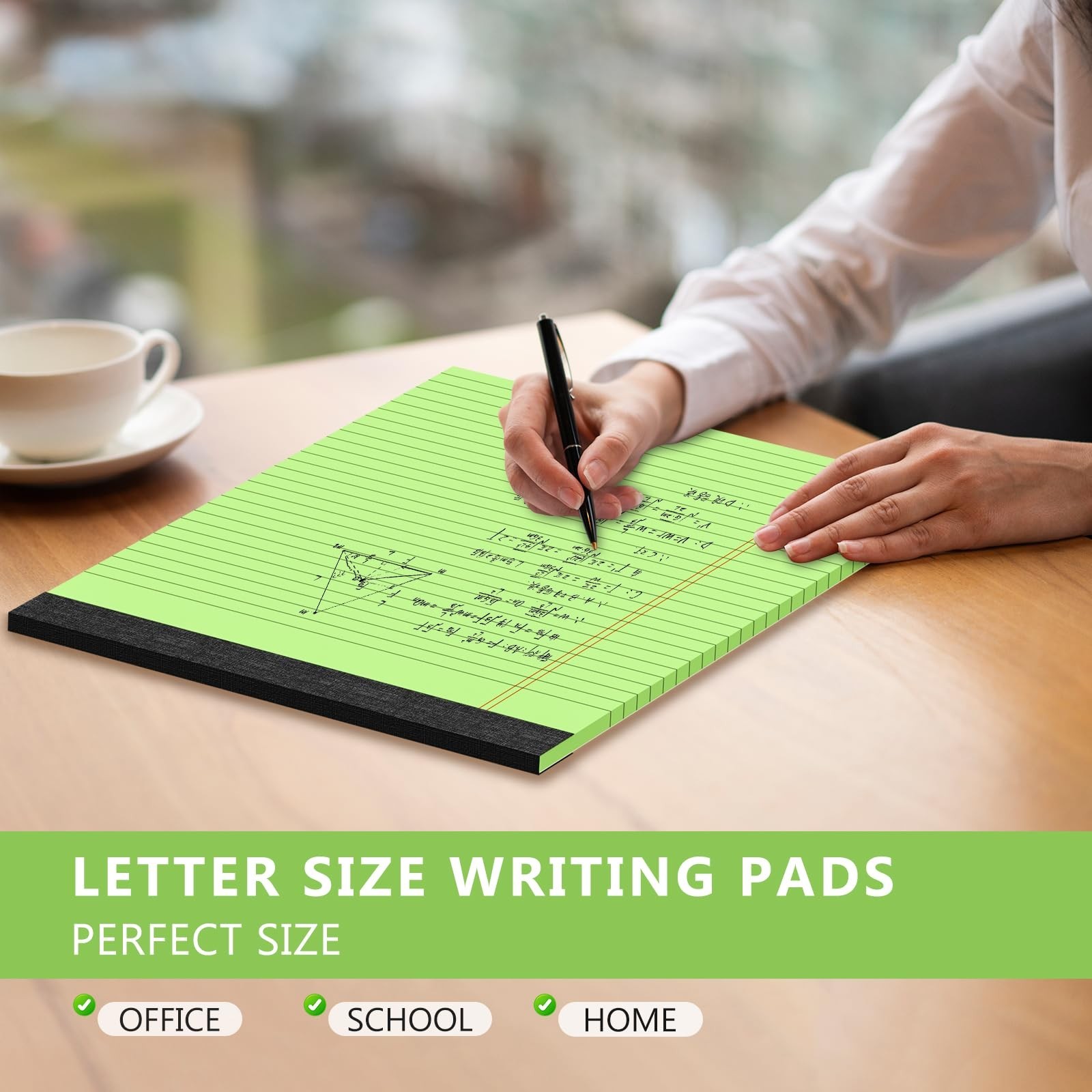 Legal Pads 8.5 x 11, Colored Note Pads 8.5 x 11, Wide Ruled Paper, 3 Pack Not…
