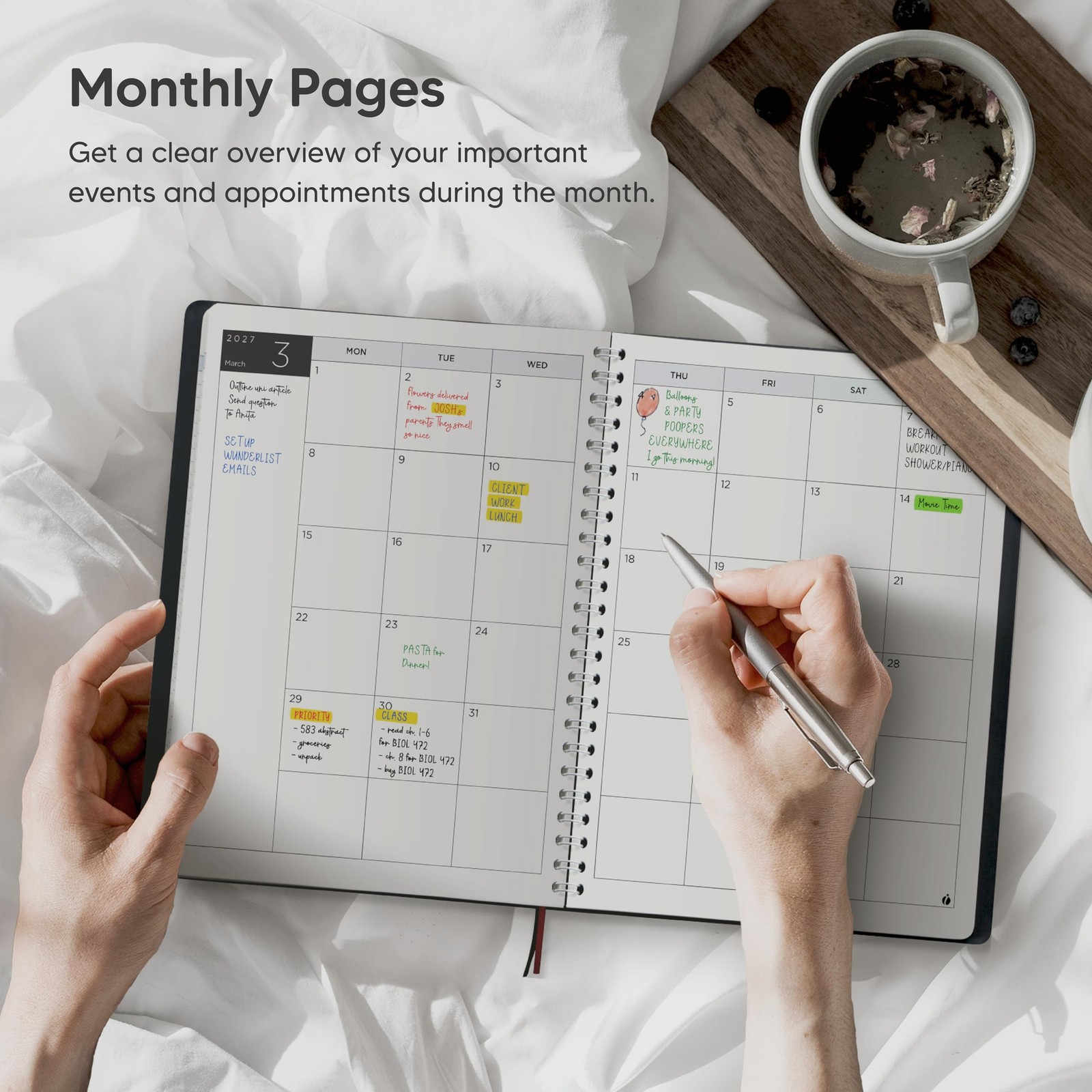 Academic Planner 2026-2027 – Hourly 2026-2027 Planner Weekly and Monthly – Appoi