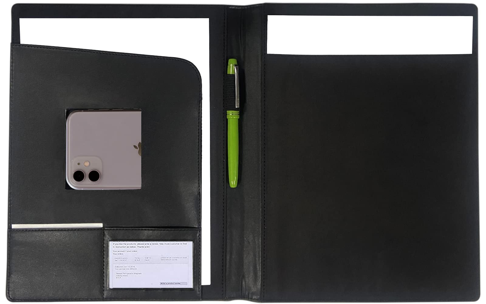 Leather Portfolio Folder Padfolio, Business Padfolio Organizer Document Planner