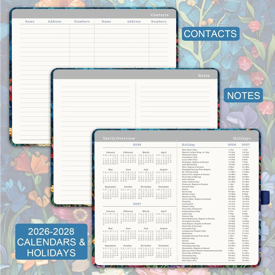 2026-2028 Pocket Planner/Calendar – 3 Year Monthly Planner 2026-2028, January…
